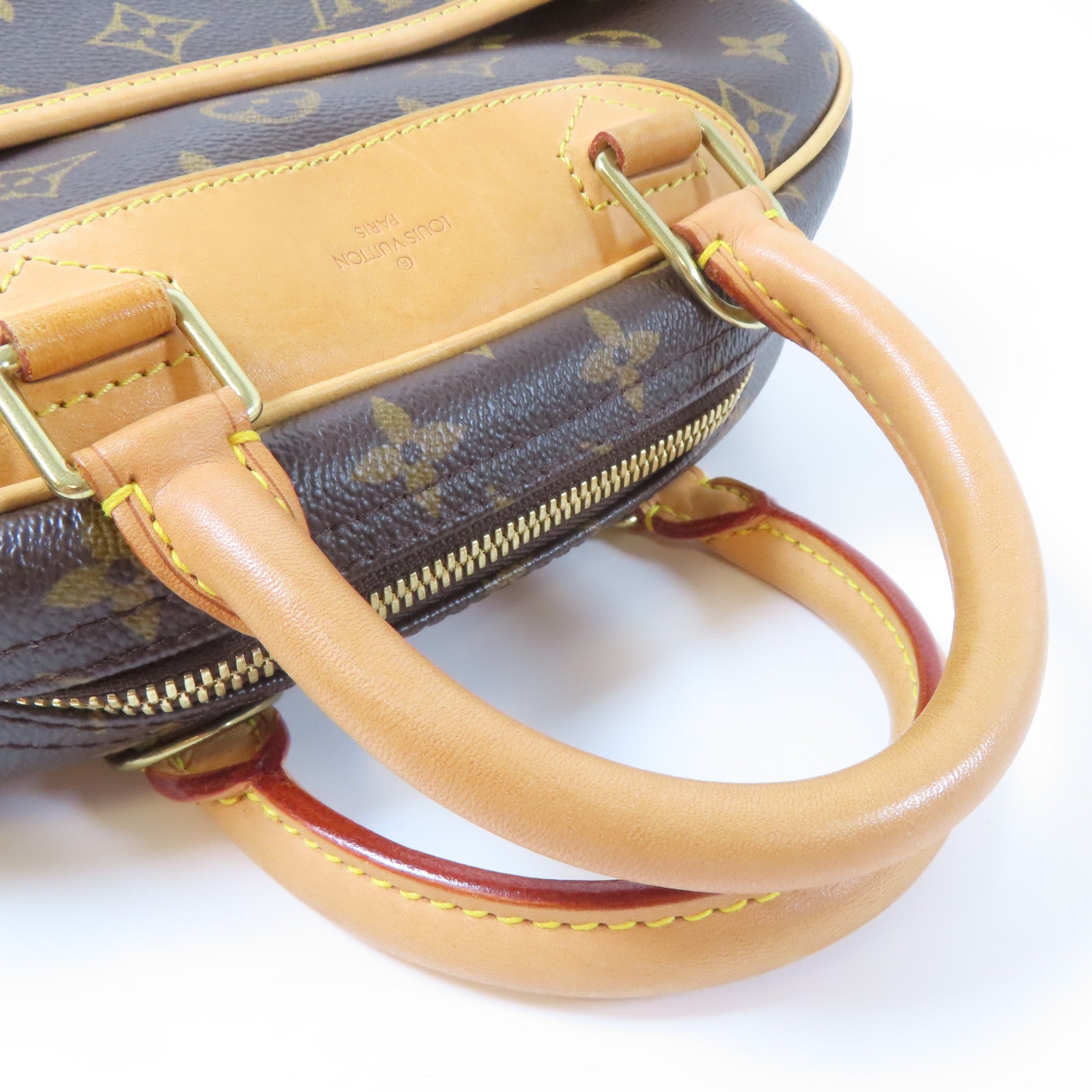 LOUIS VUITTON Monogram Trouville金扣手挽袋啡色