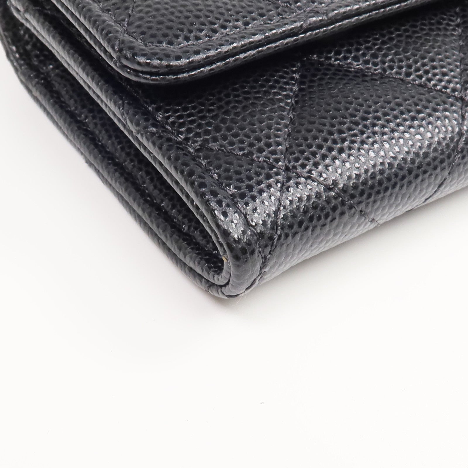 CHANEL 牛皮皮革Card/Coin Case金扣零錢包/卡片套