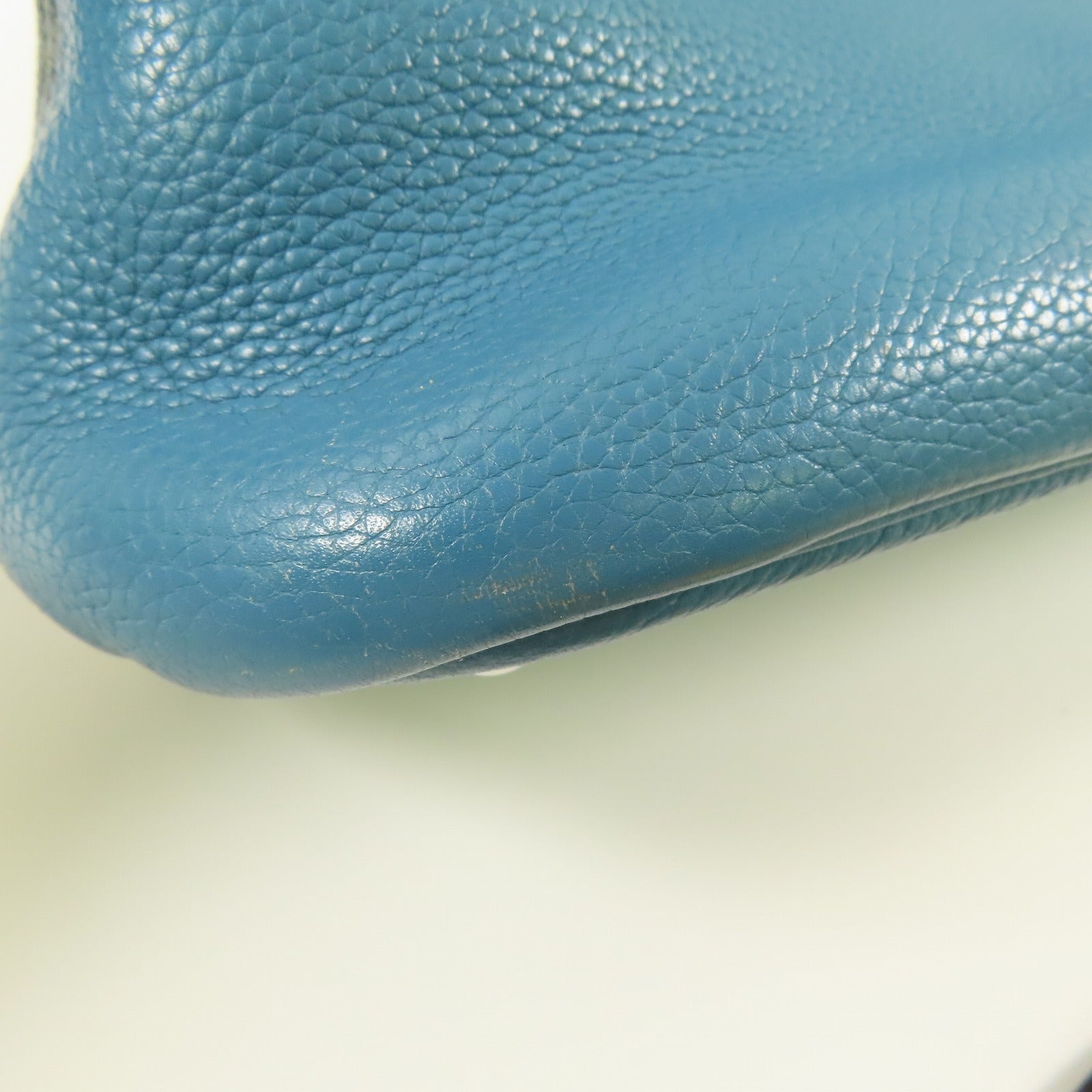 HERMES PHW Bolide 31 2way Shoulder Bag Clemence Leather Bleu Jean