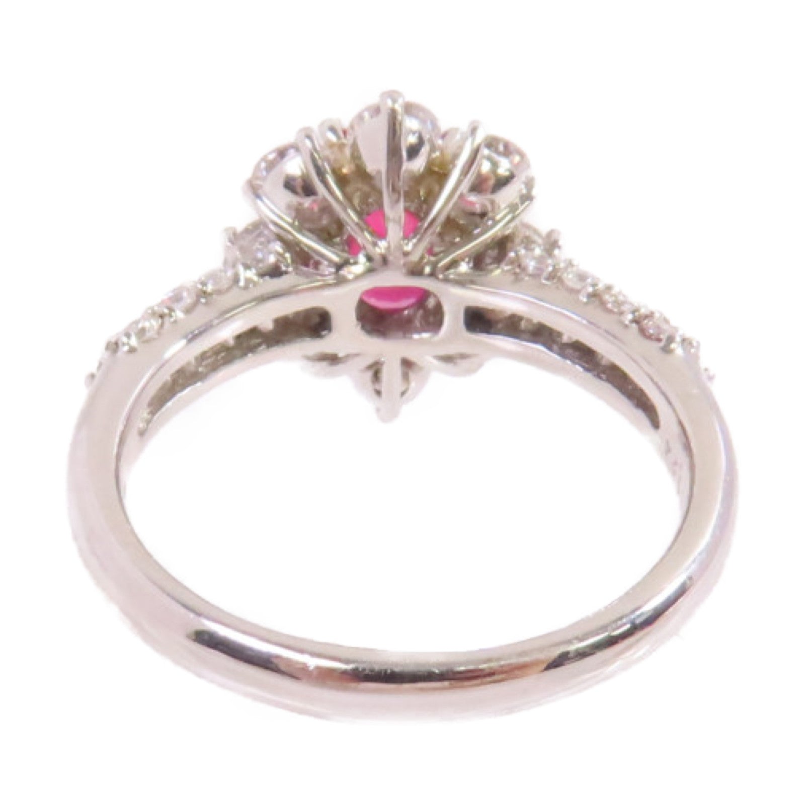 JEWELRY 【激減優惠】PT900鉑金/1.87ct紅寶石/1.24ct鑚石Ruby Diamond Ring戒指US#6.5