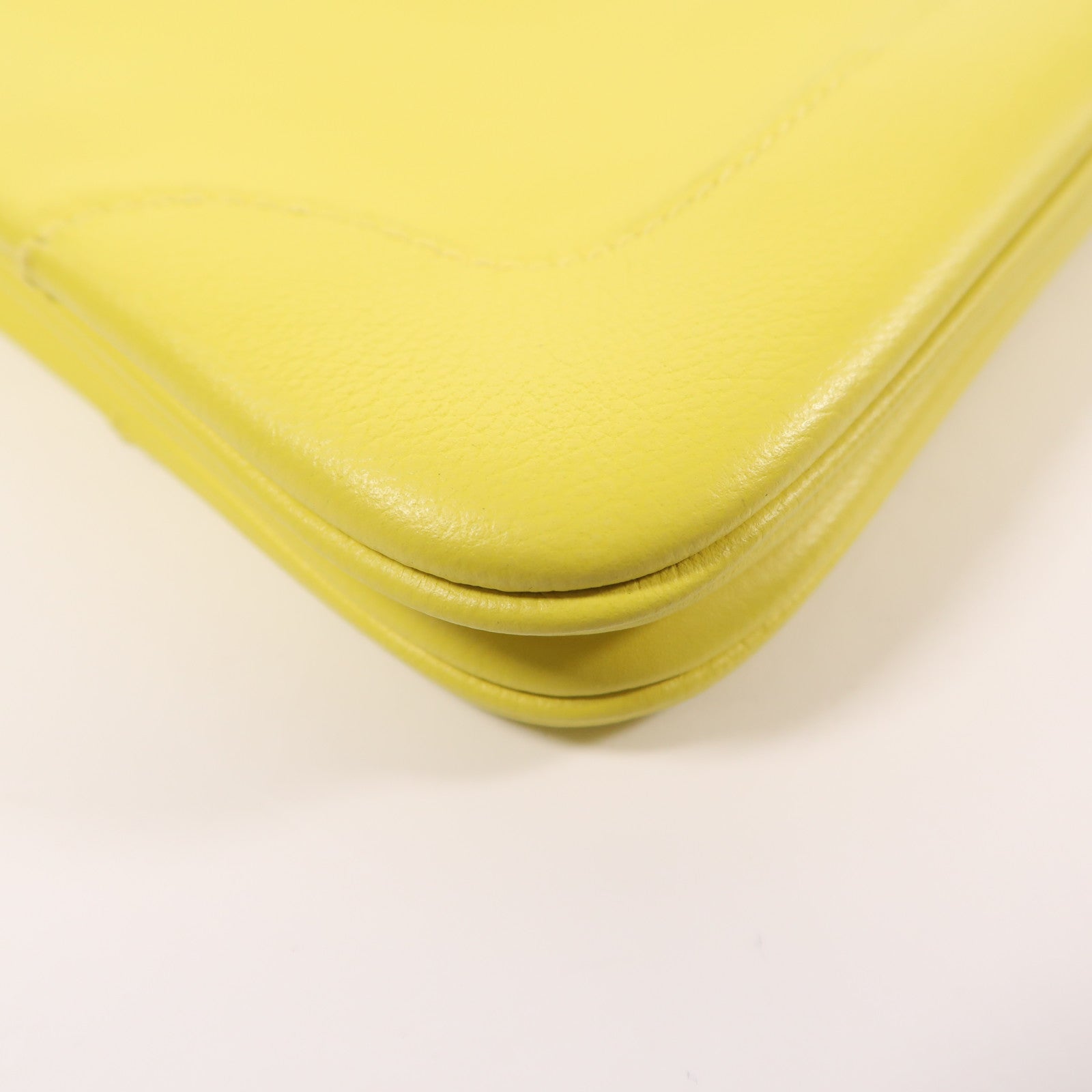 HERMES PHW Trim Duo 24 Shoulder Bag Swift Leather Lime