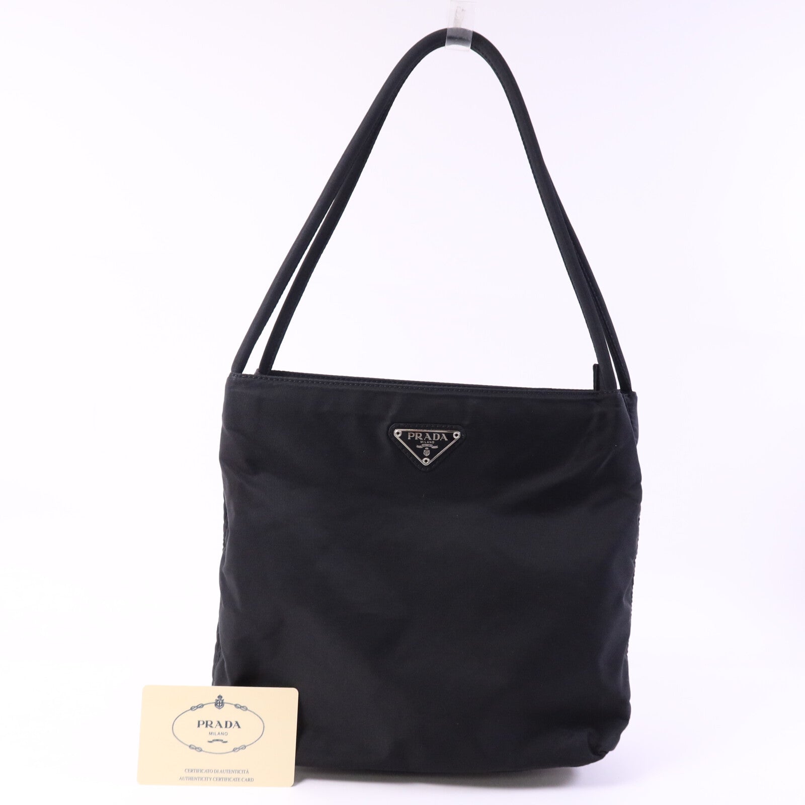 PRADA 尼龍Hand Bag銀扣手挽袋