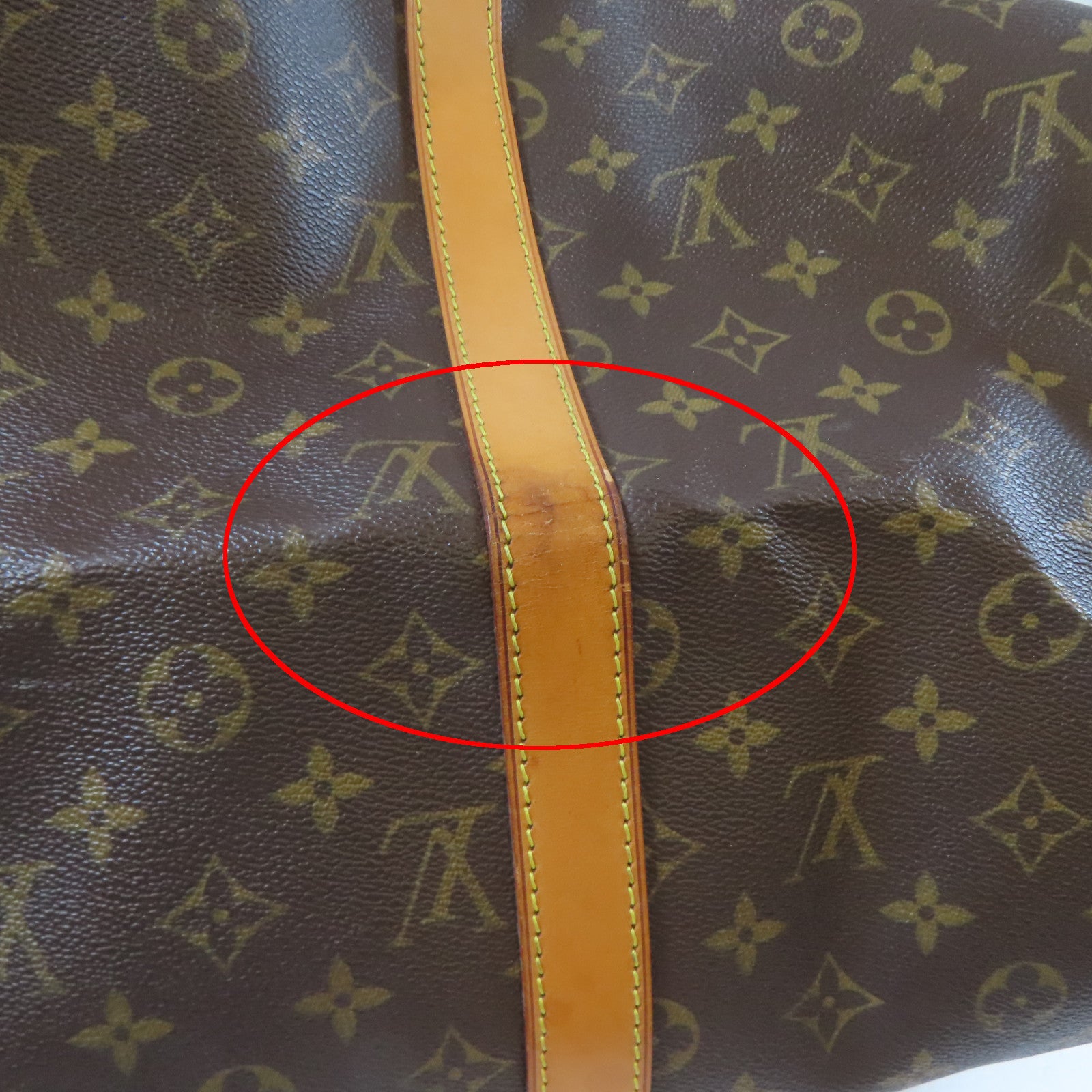 LOUIS VUITTON Monogram Keepall Bandouliere 50金扣手挽肩背兩用袋啡色
