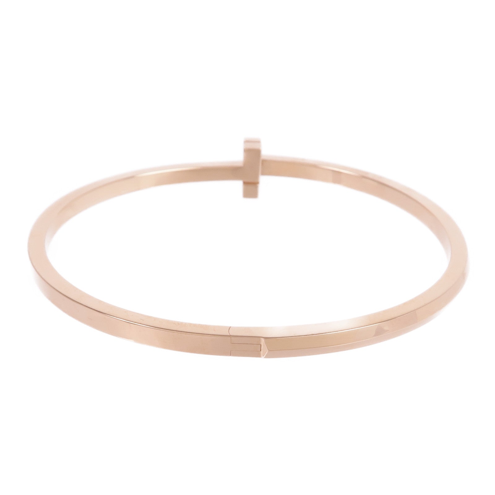 TIFFANY＆CO 18K玫瑰金T1 Narrow Hinged Bangle手鐲