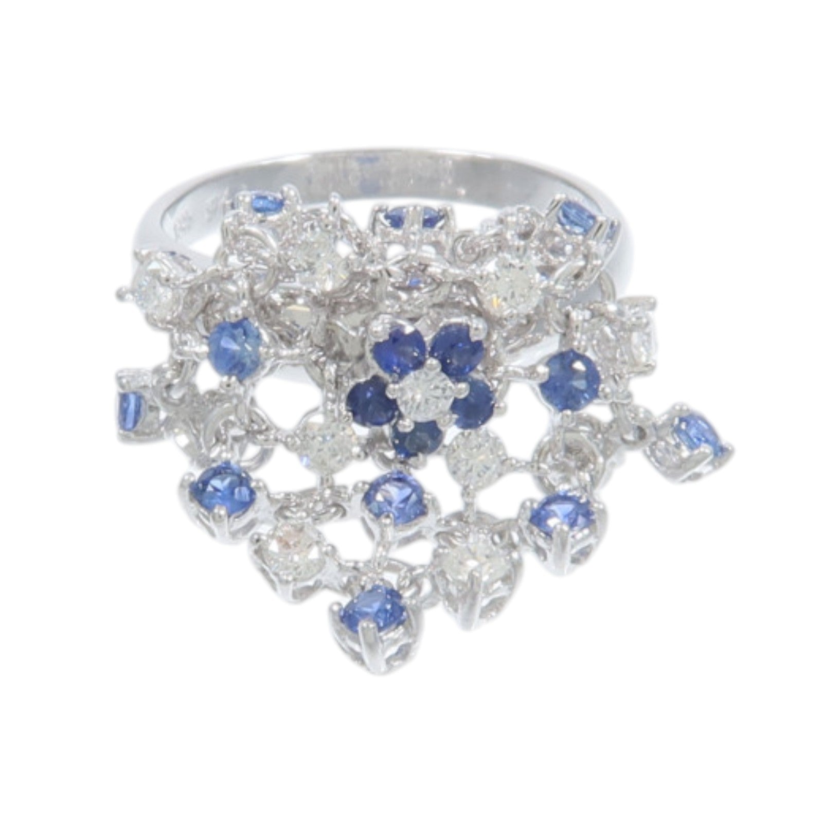 JEWELRY 18K白金Sapphire Diamond Ring藍寶石/鑽石戒指