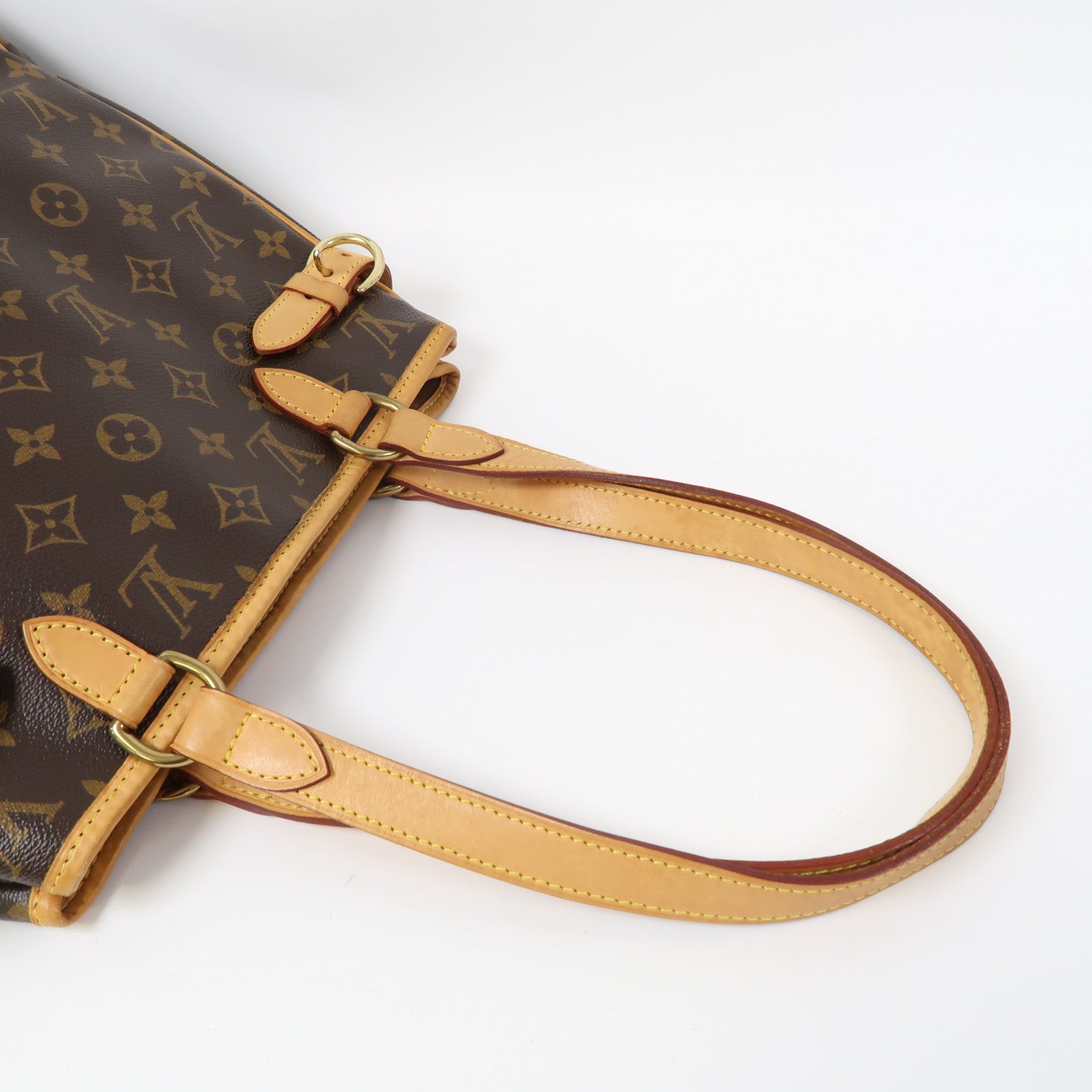 LOUIS VUITTON Monogram Batignolles Vertical金扣手挽袋啡色