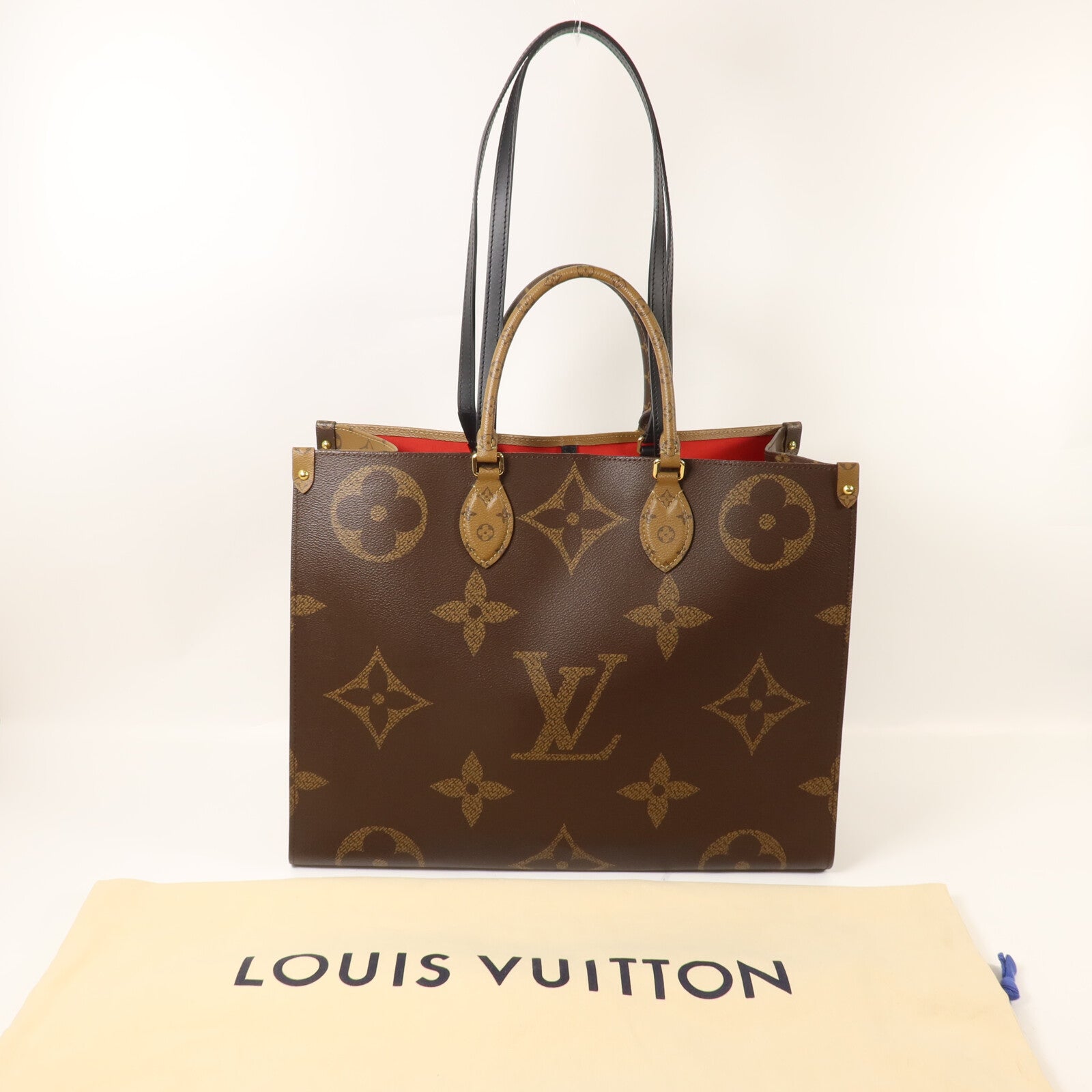 LOUIS VUITTON Monogram Giant/Monogram Reverse On The Go GM手挽肩背兩用袋