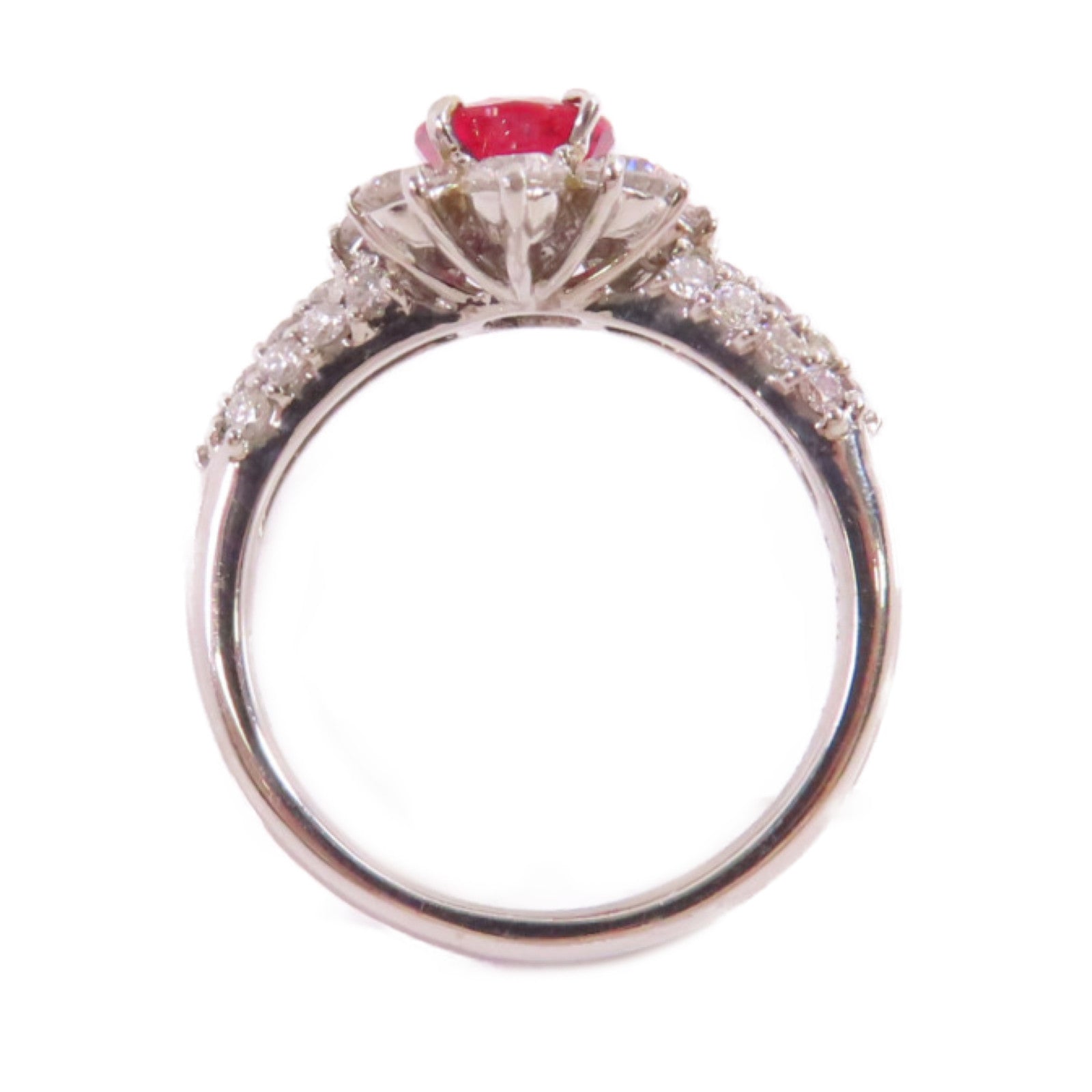 JEWELRY 【激減優惠】PT900鉑金/1.87ct紅寶石/1.24ct鑚石Ruby Diamond Ring戒指US#6.5