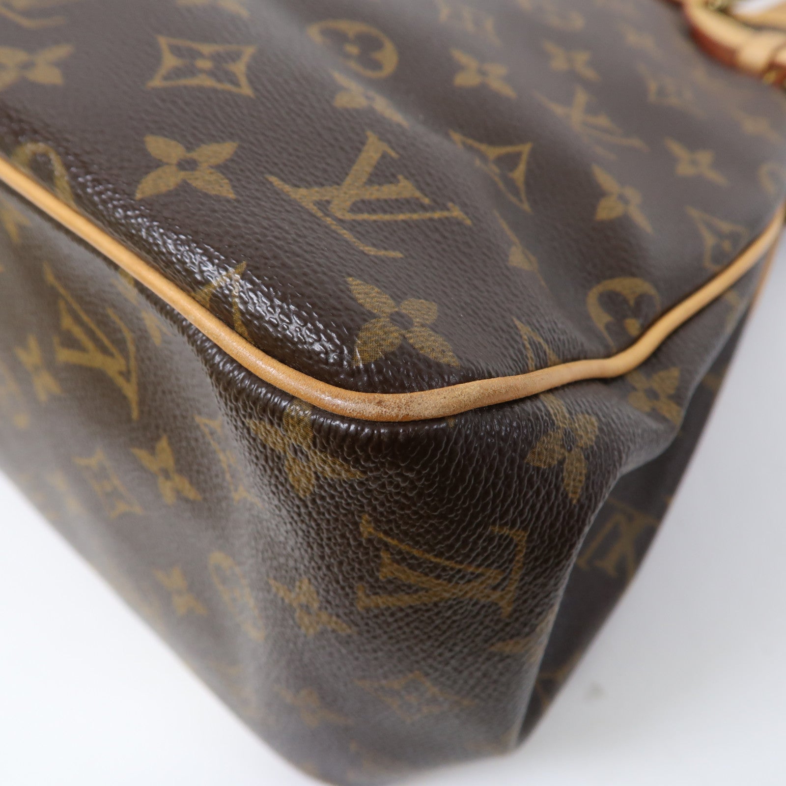 LOUIS VUITTON Monogram Batignolles Vertical金扣手挽袋啡色