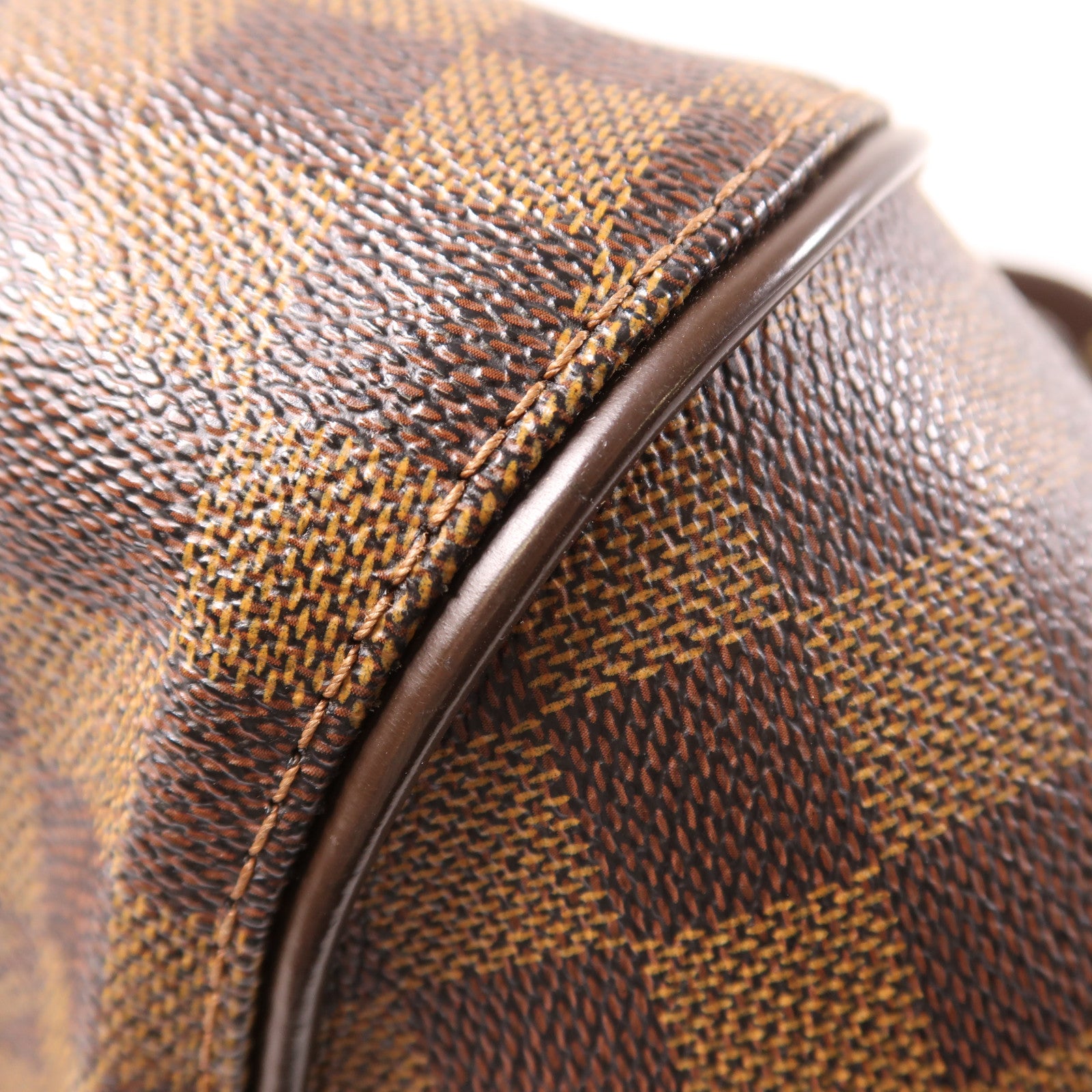 LOUIS VUITTON Damier Sistina MM金扣肩背袋棕色