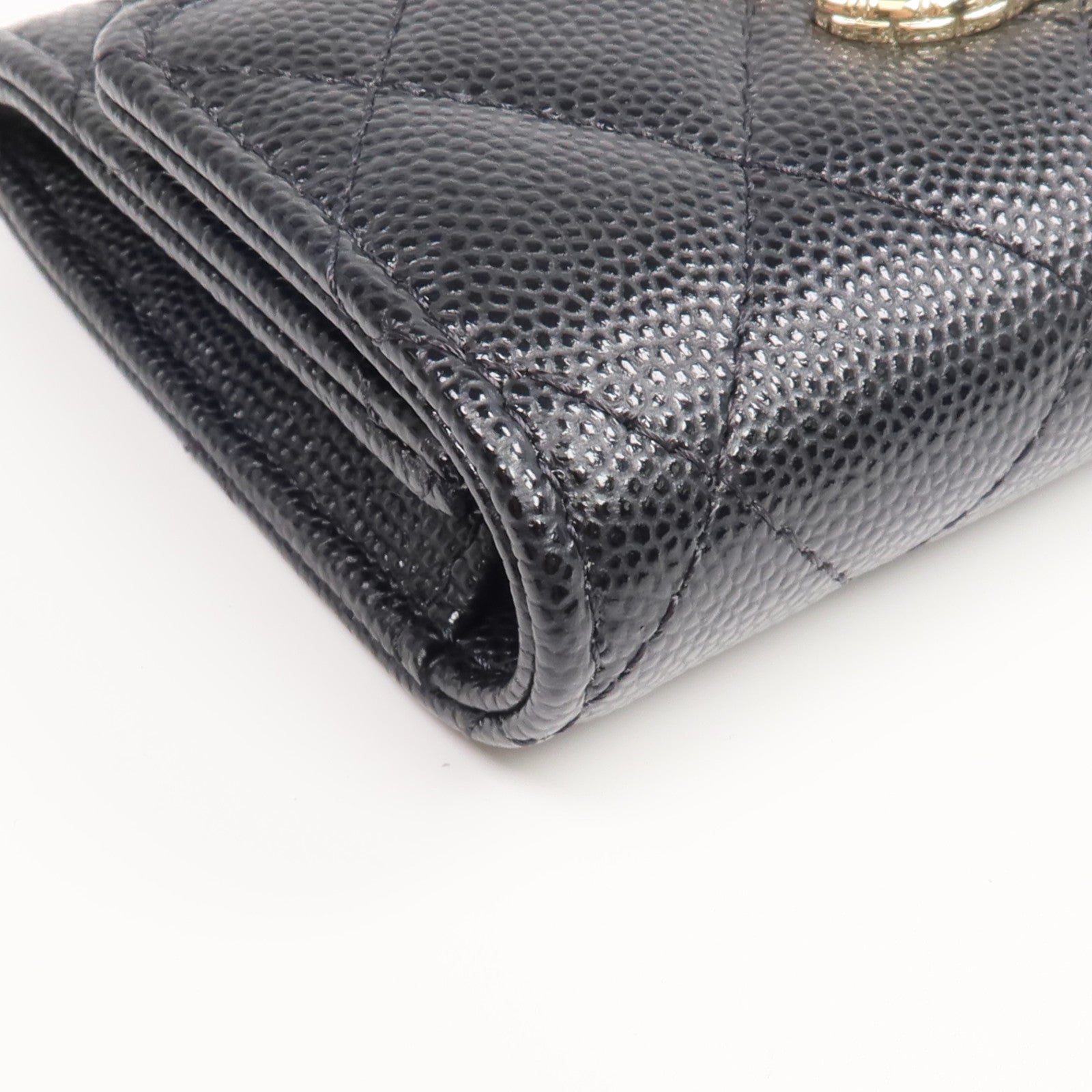 CHANEL 牛皮皮革Card/Coin Case金扣零錢包/卡片套