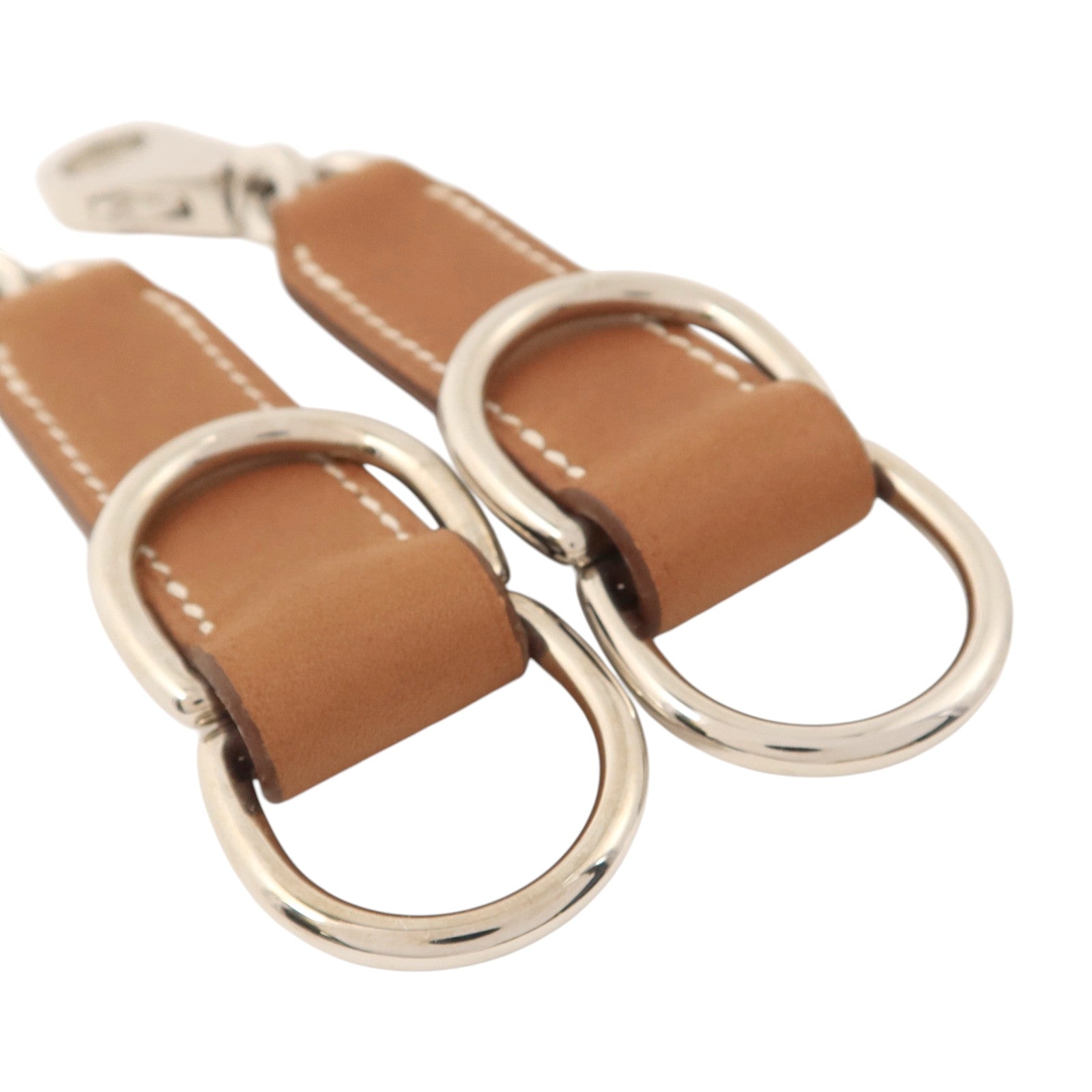 HERMES Barenia皮革Attache Soie Strap銀扣帶子Gold