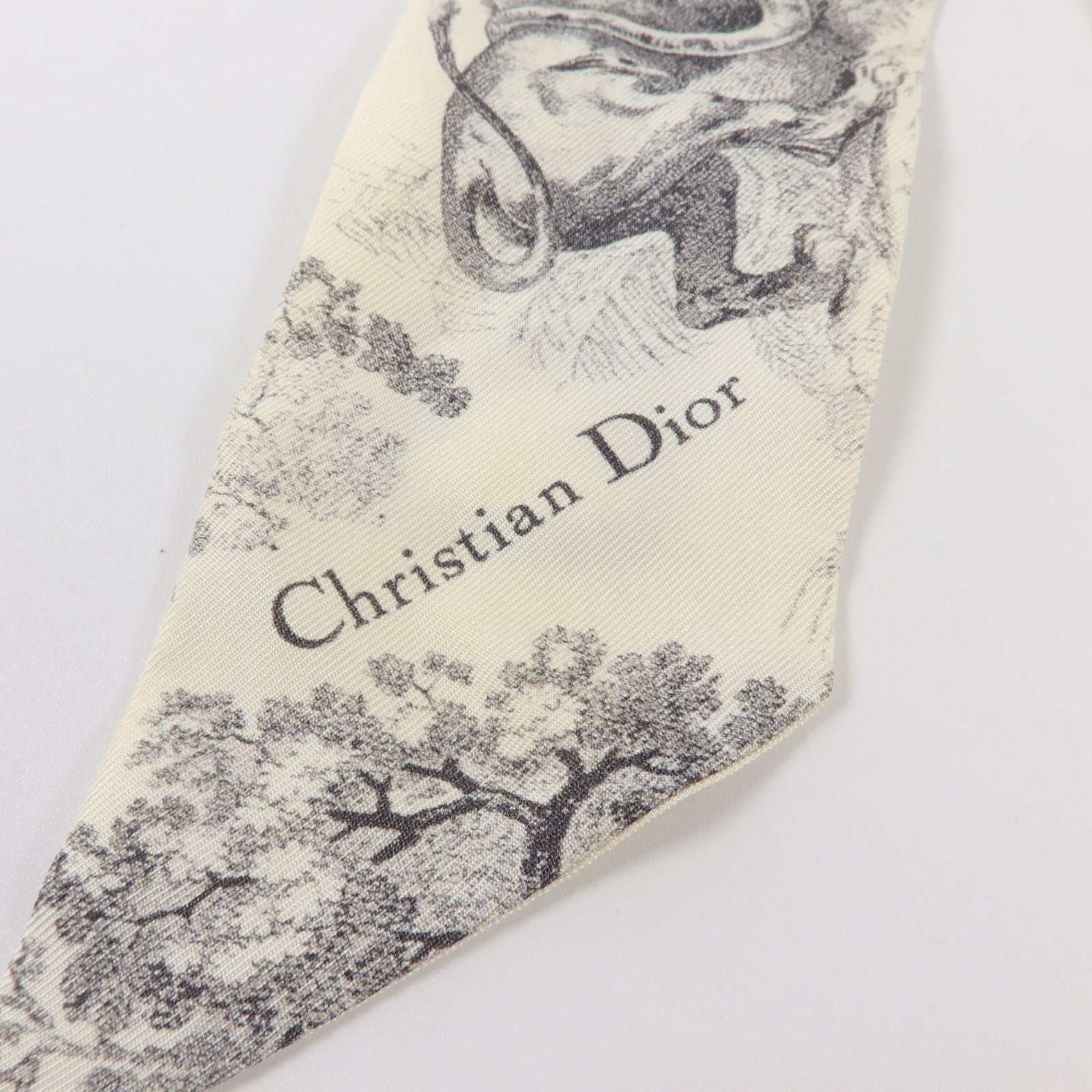 Dior 絲質Toile De Jouy Mitzah Scarf絲巾