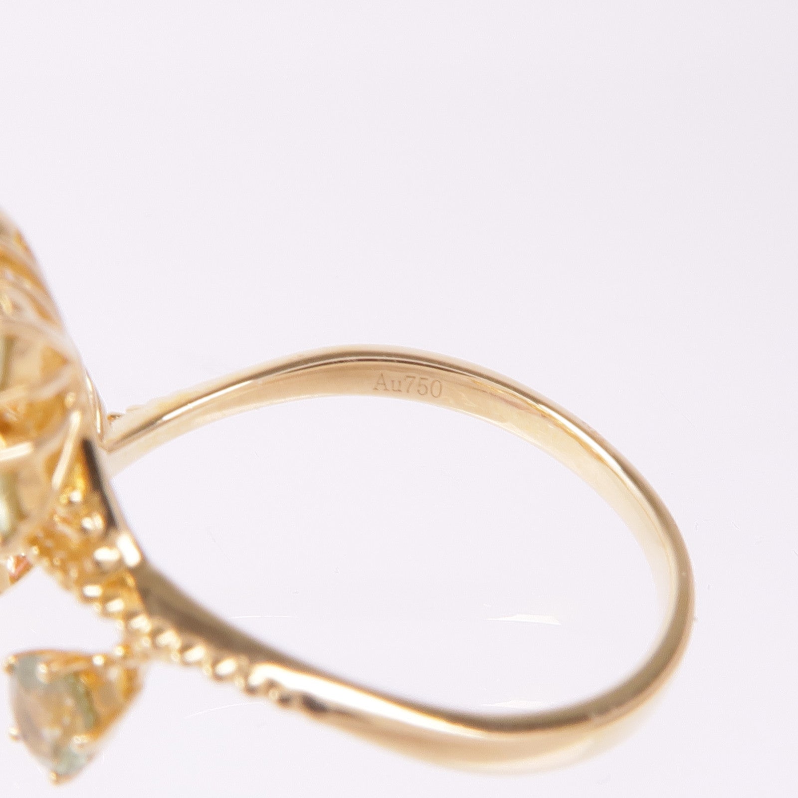 JEWELRY 【激減優惠】18K黃金Color Stone Ring彩色寶石戒指US#5.75