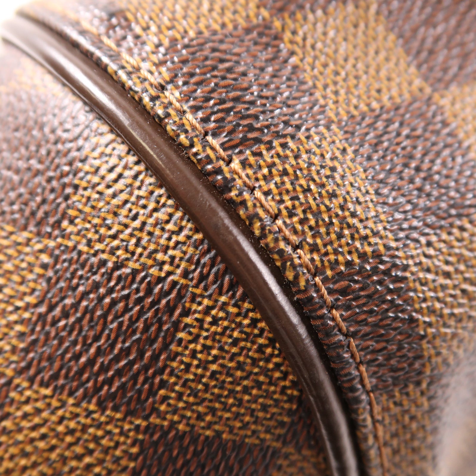 LOUIS VUITTON Damier Sistina MM金扣肩背袋棕色