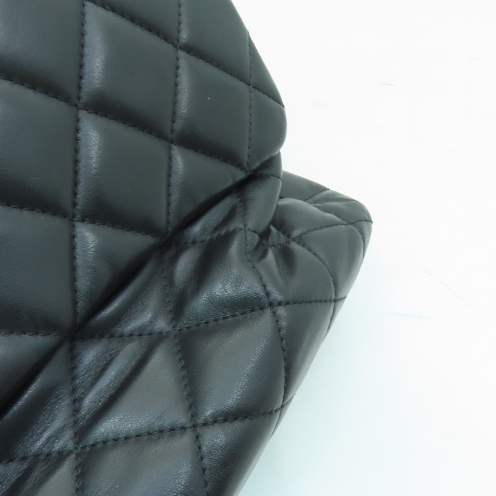 CHANEL 【激減優惠】菱格羊皮皮革Chain Shoulder銀扣鏈帶肩背袋黑色
