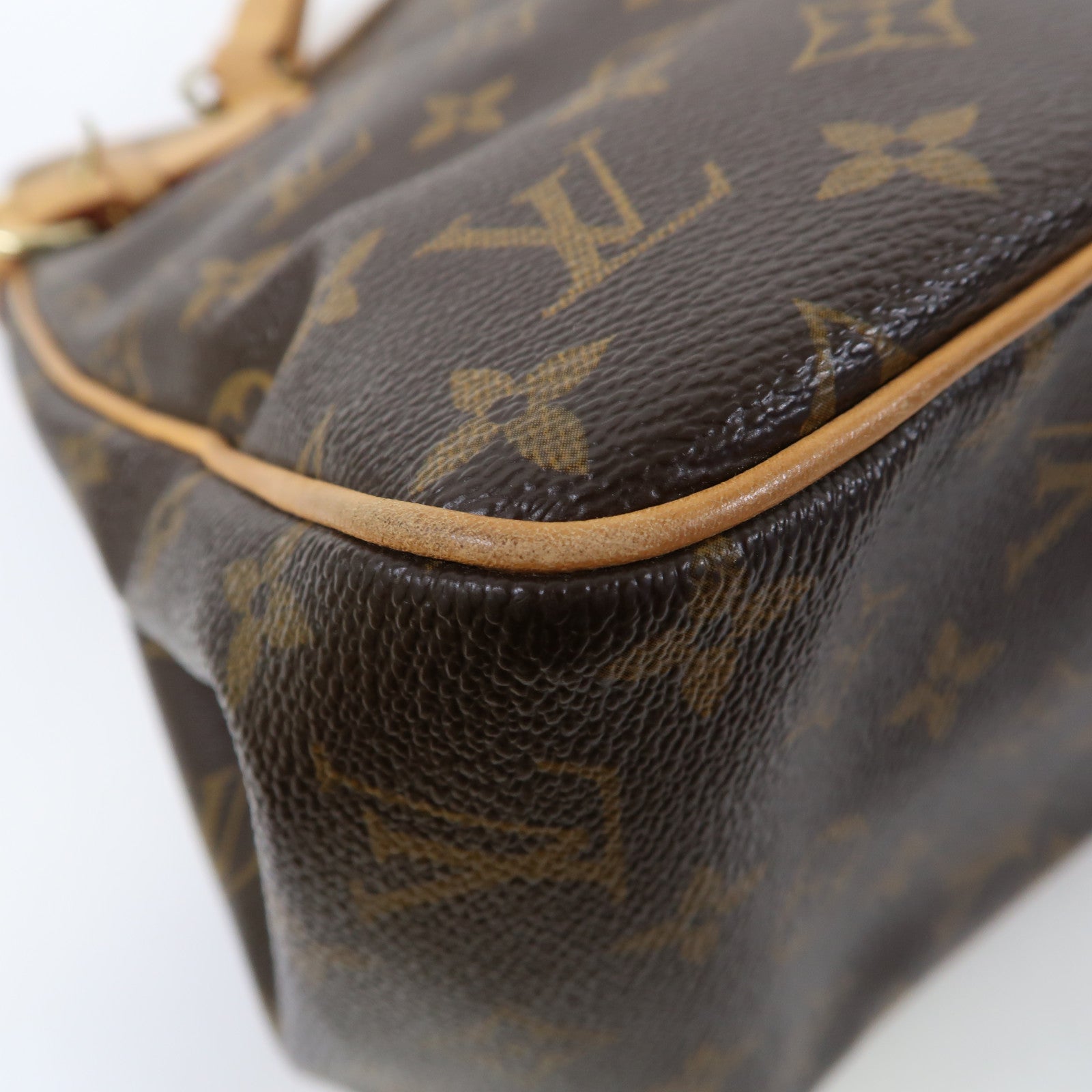 LOUIS VUITTON Monogram Batignolles Vertical金扣手挽袋啡色