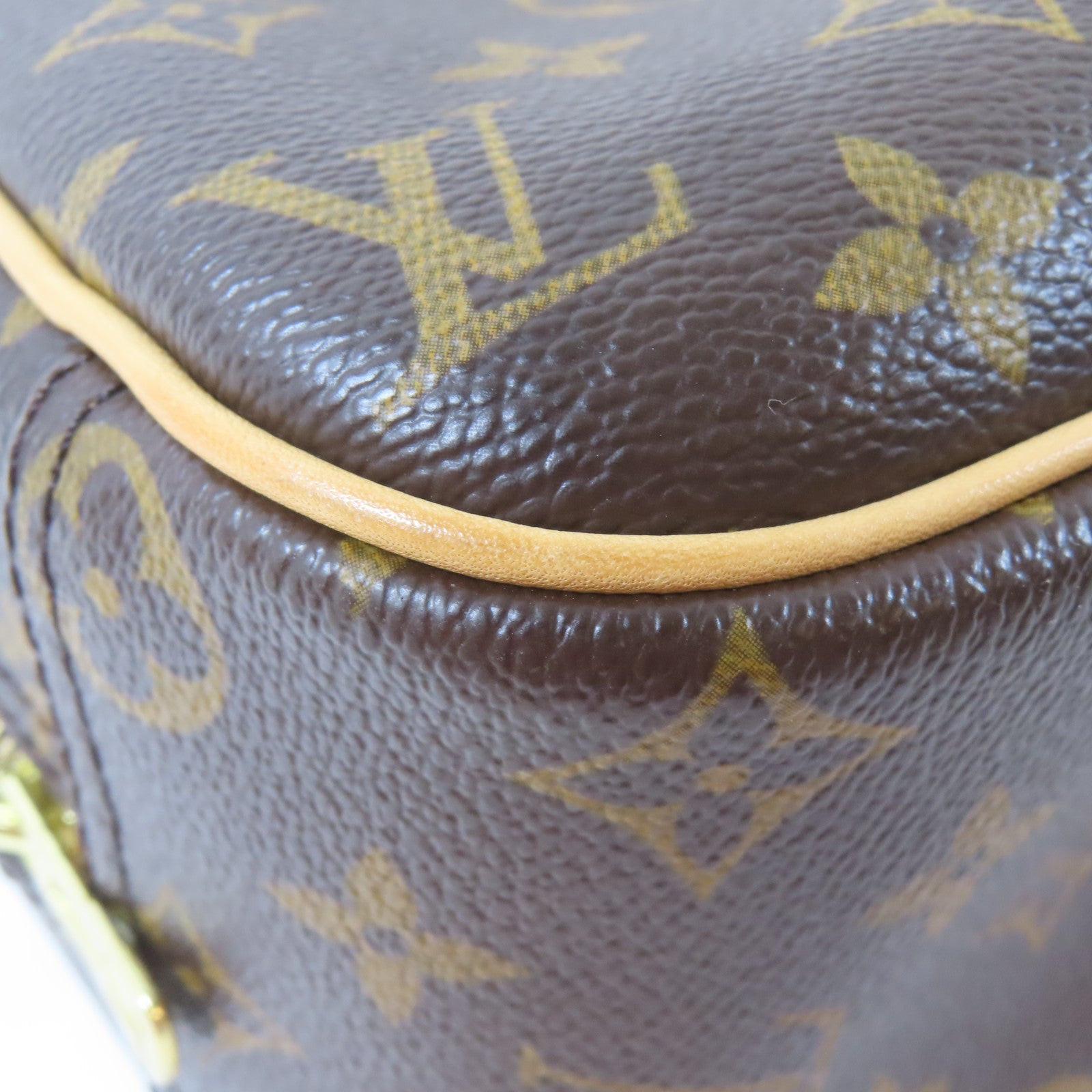 LOUIS VUITTON Monogram Trouville金扣手挽袋啡色