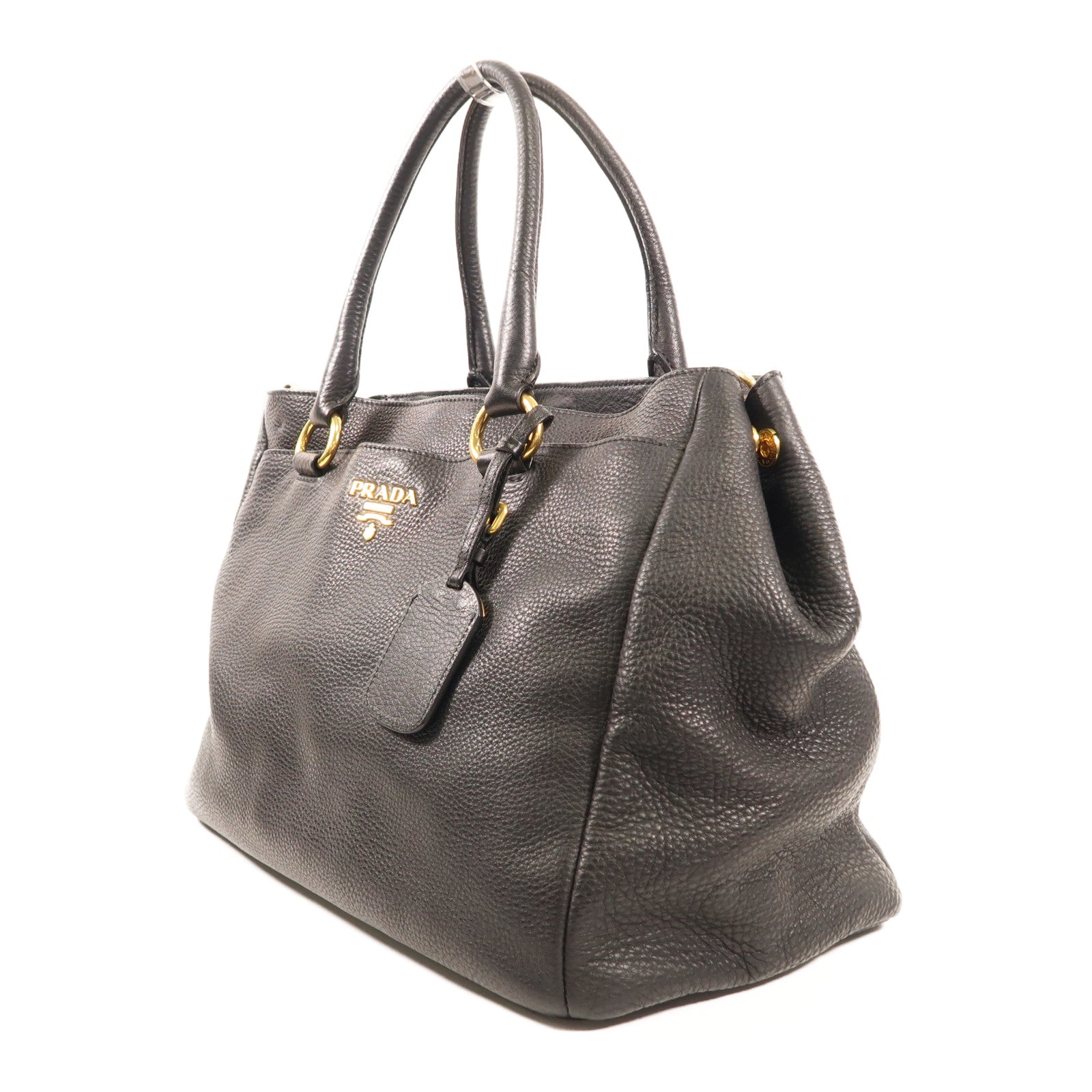 PRADA 牛皮皮革2 Way Shoulder金扣手挽肩背兩用袋