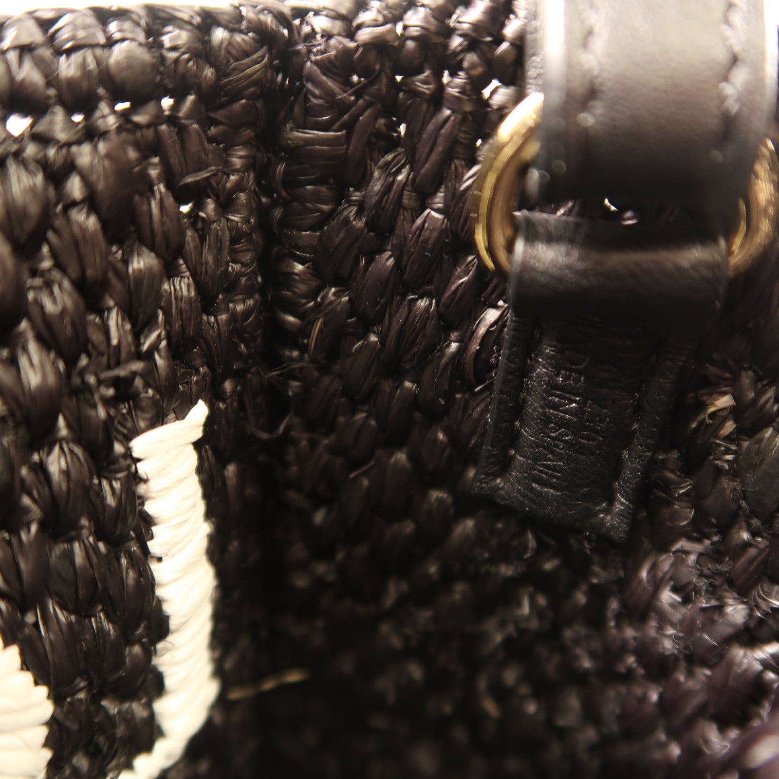 LOEWE Raffia Tote Bag Mini金扣手挽肩背兩用袋