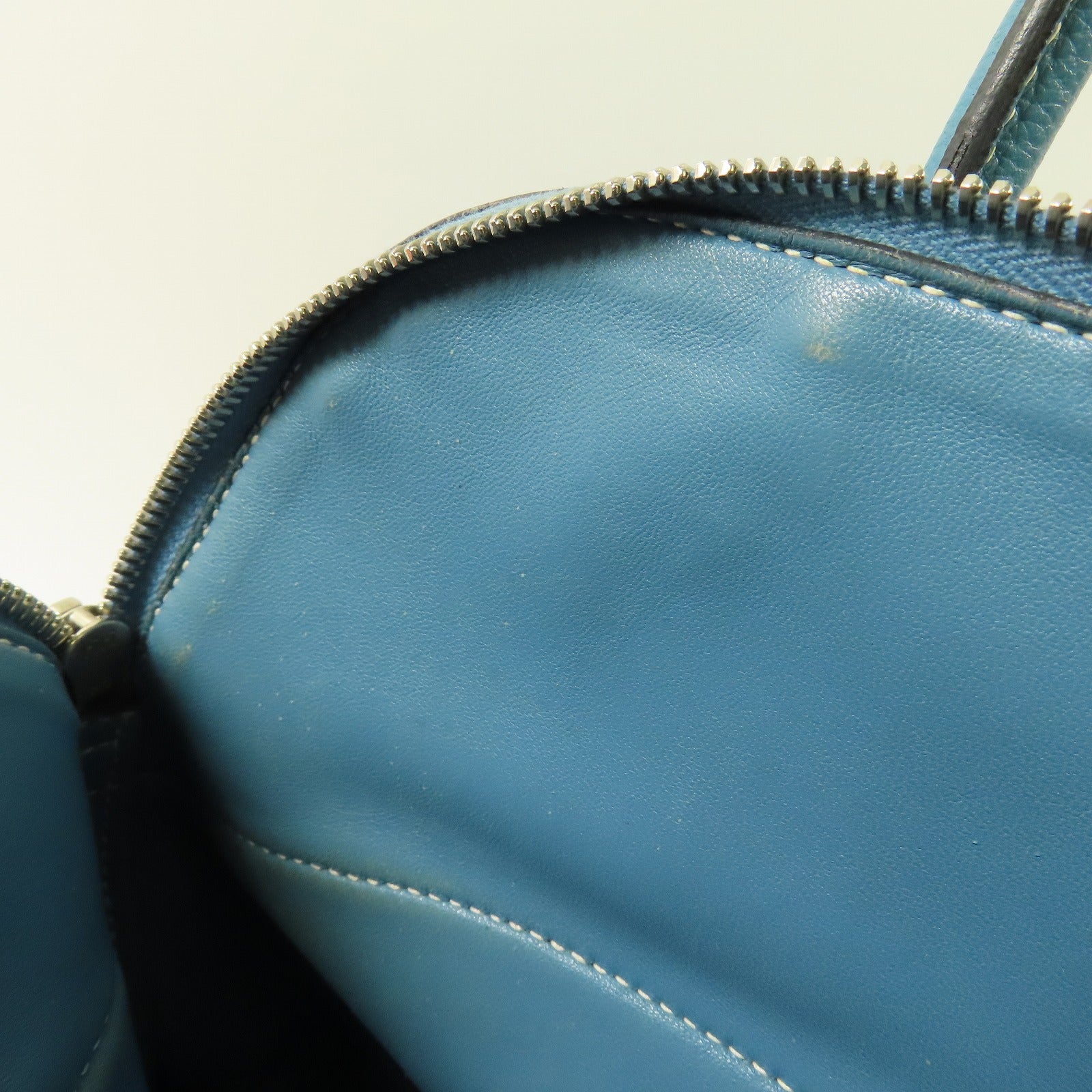 HERMES PHW Bolide 31 2way Shoulder Bag Clemence Leather Bleu Jean