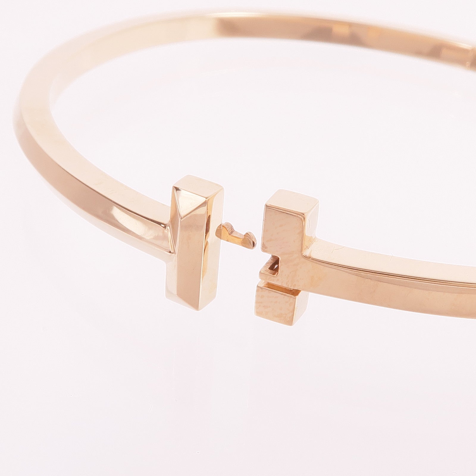 TIFFANY＆CO 18K玫瑰金T1 Narrow Hinged Bangle手鐲