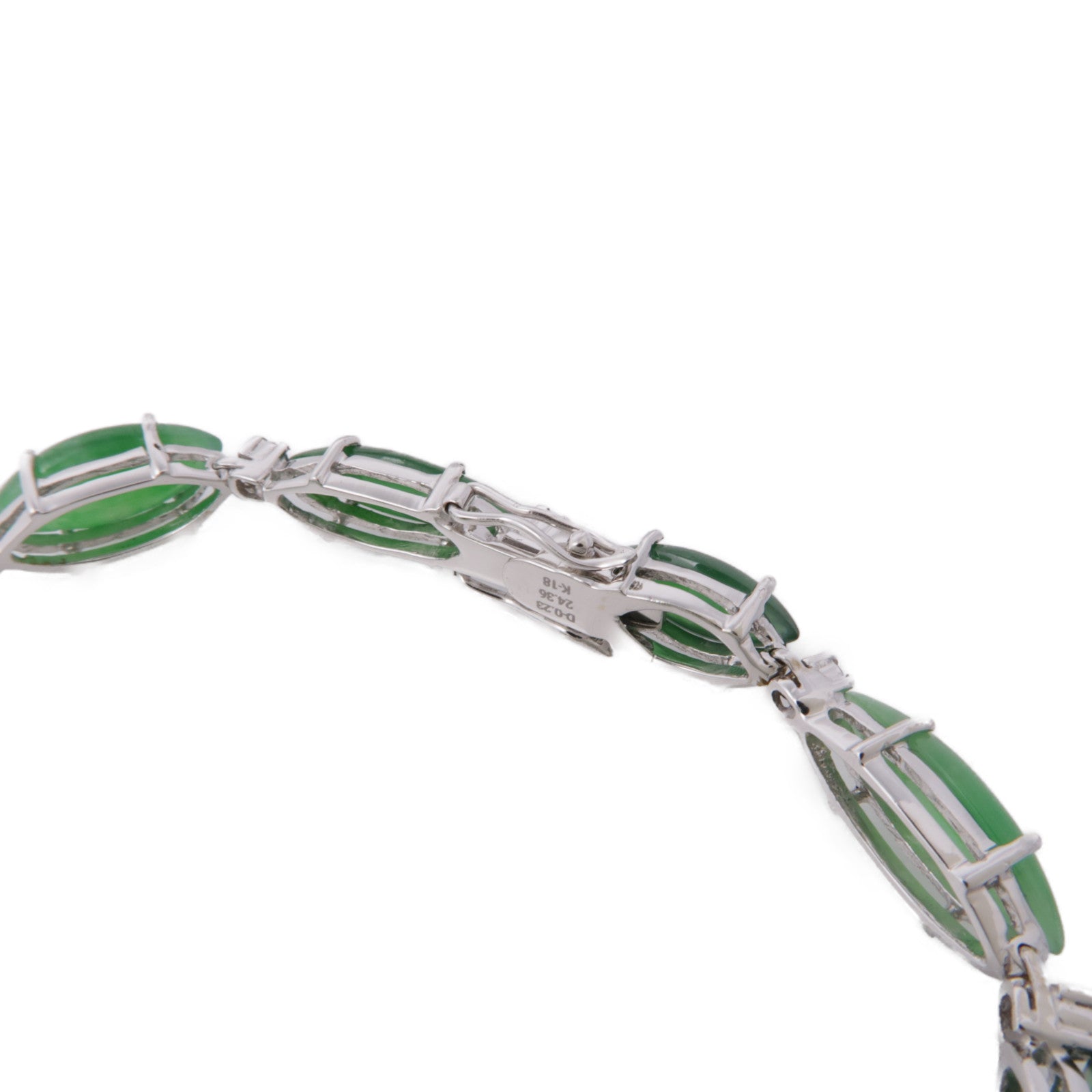 JEWELRY 【激減優惠】18K白金Jade Diamond Bracelet翡翠/鑽石手鐲
