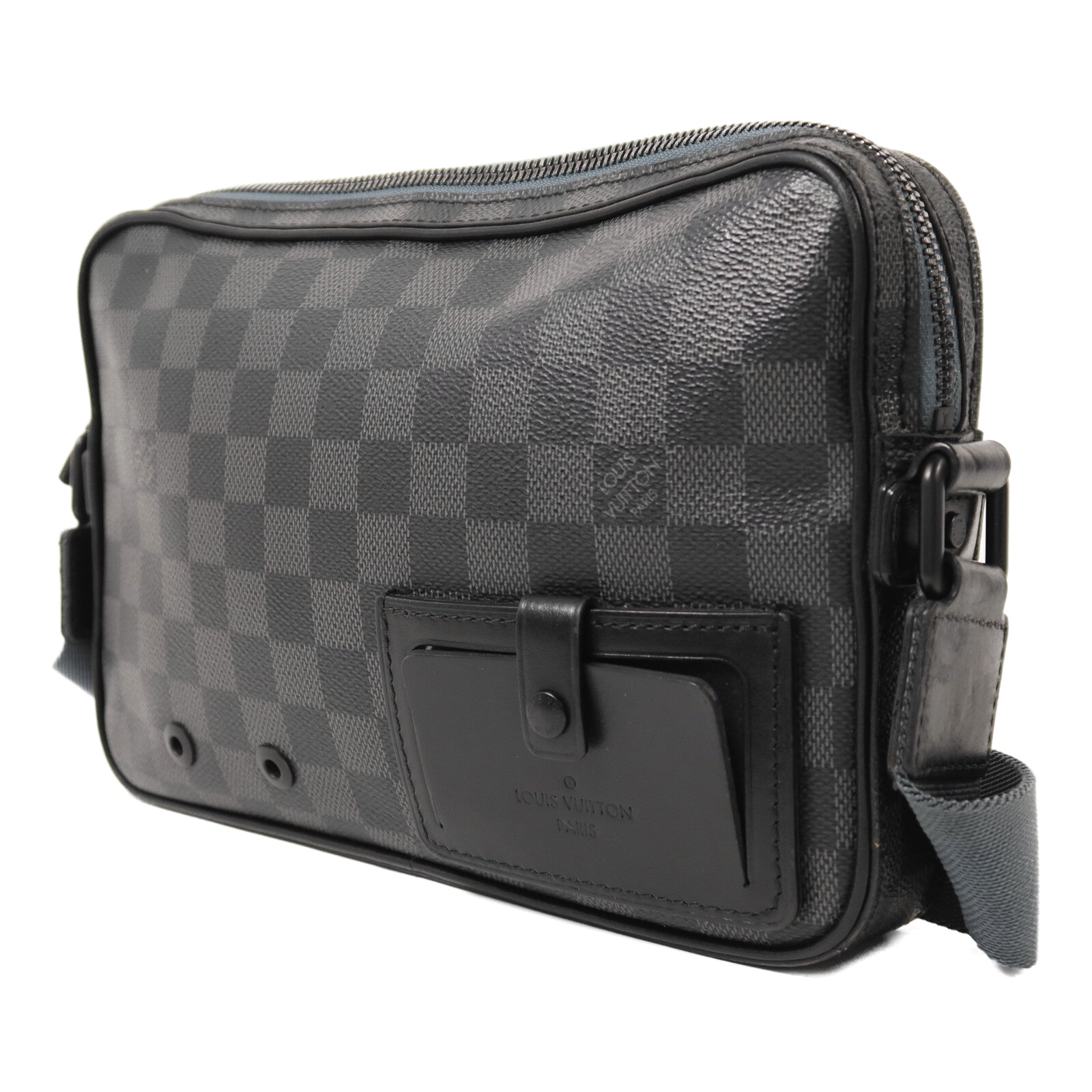 LOUIS VUITTON Damier Graphite Alpha Messenger Bag肩背袋