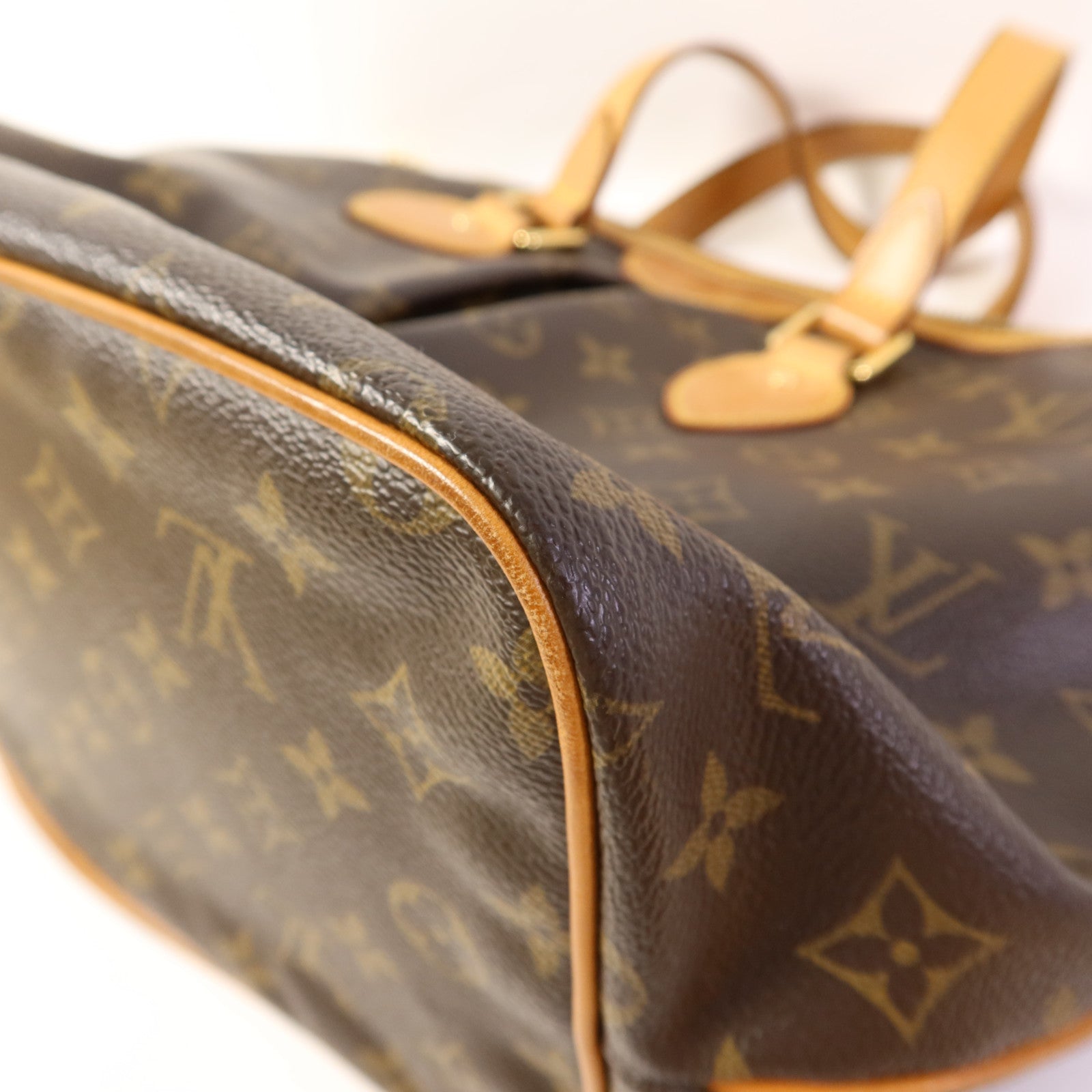 LOUIS VUITTON Monogram Palermo PM金扣手挽肩背兩用袋棕色