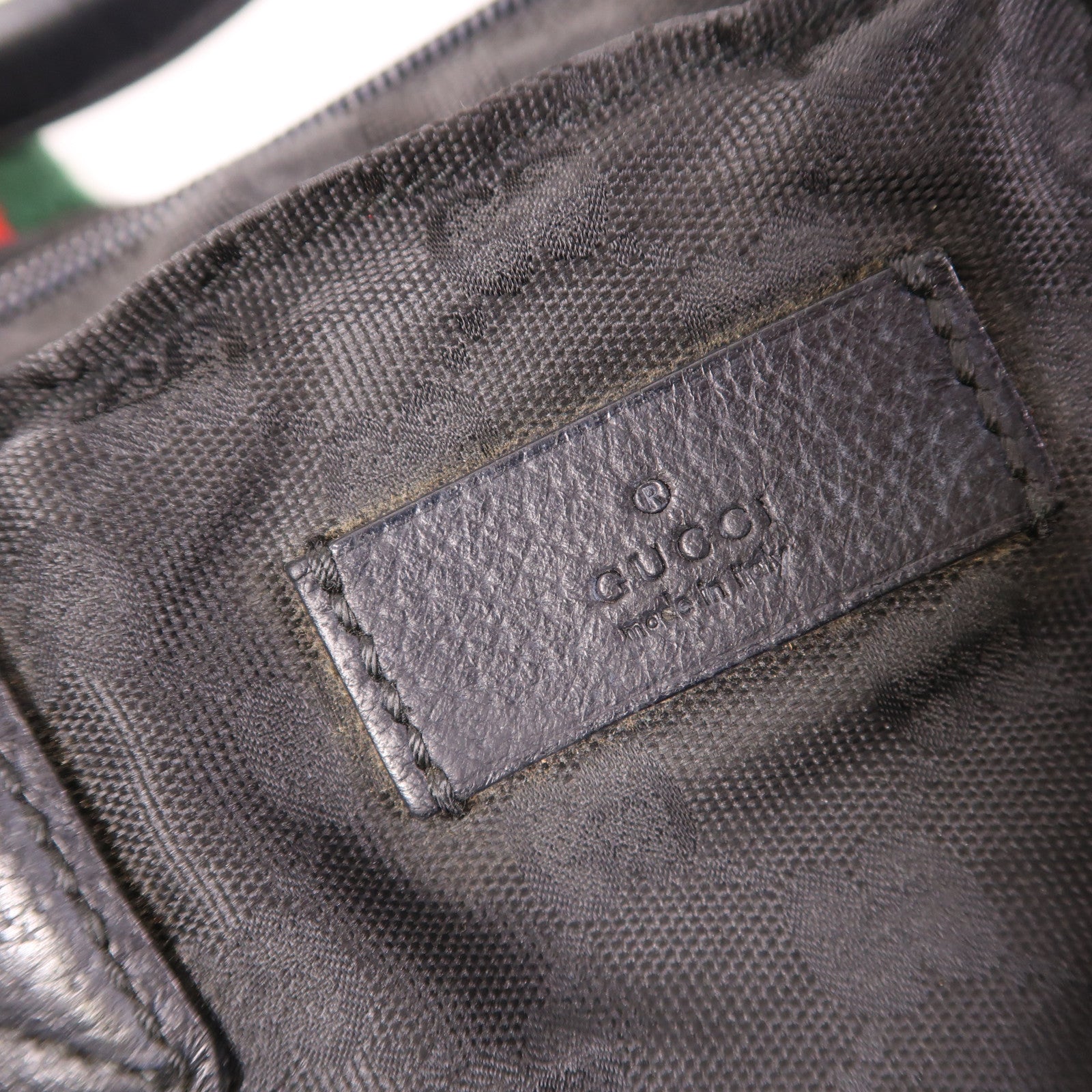 GUCCI GG Shoulder Tote Bag 131231 Nylon Black