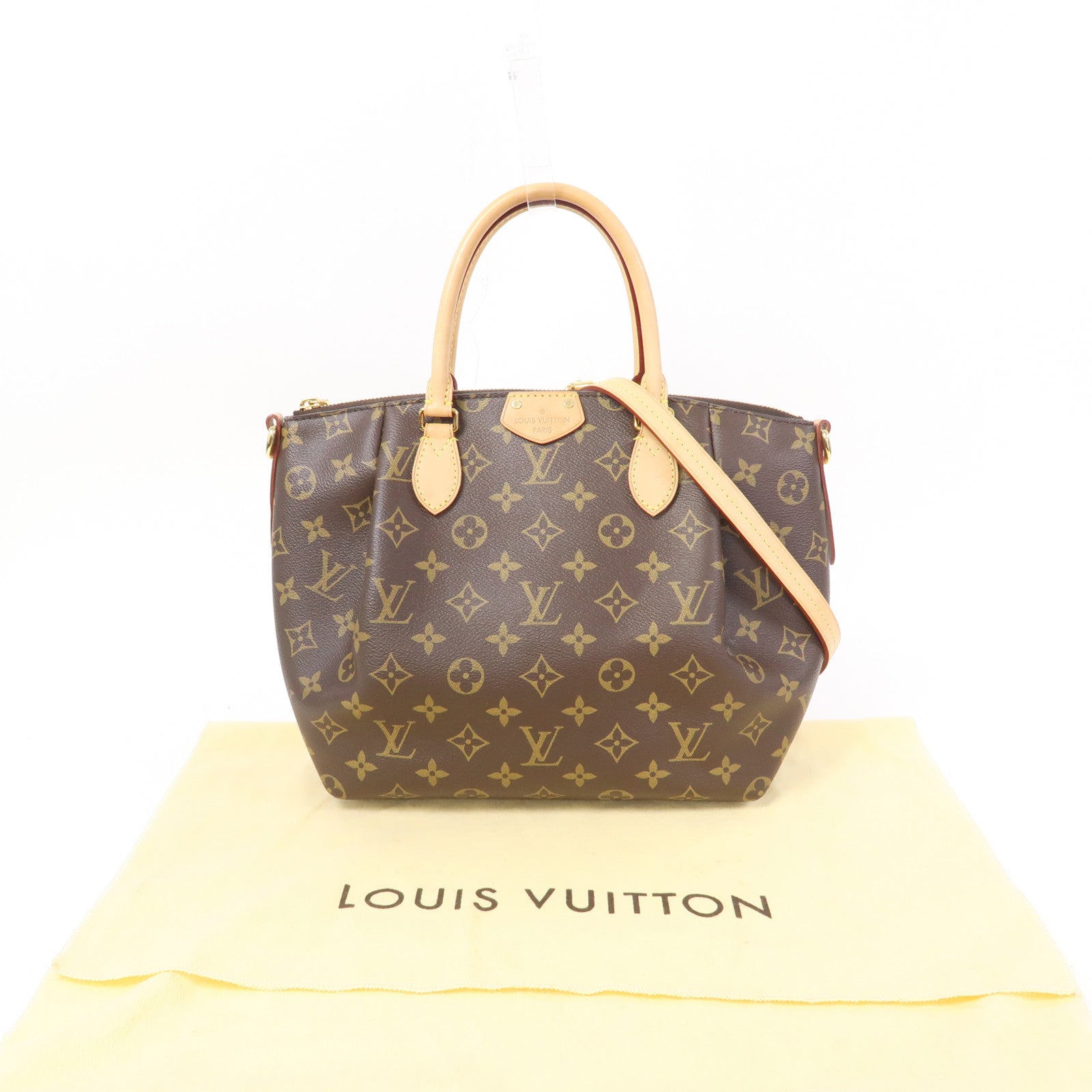 LOUIS VUITTON Monogram Turenne PM金扣手挽肩背兩用袋啡色