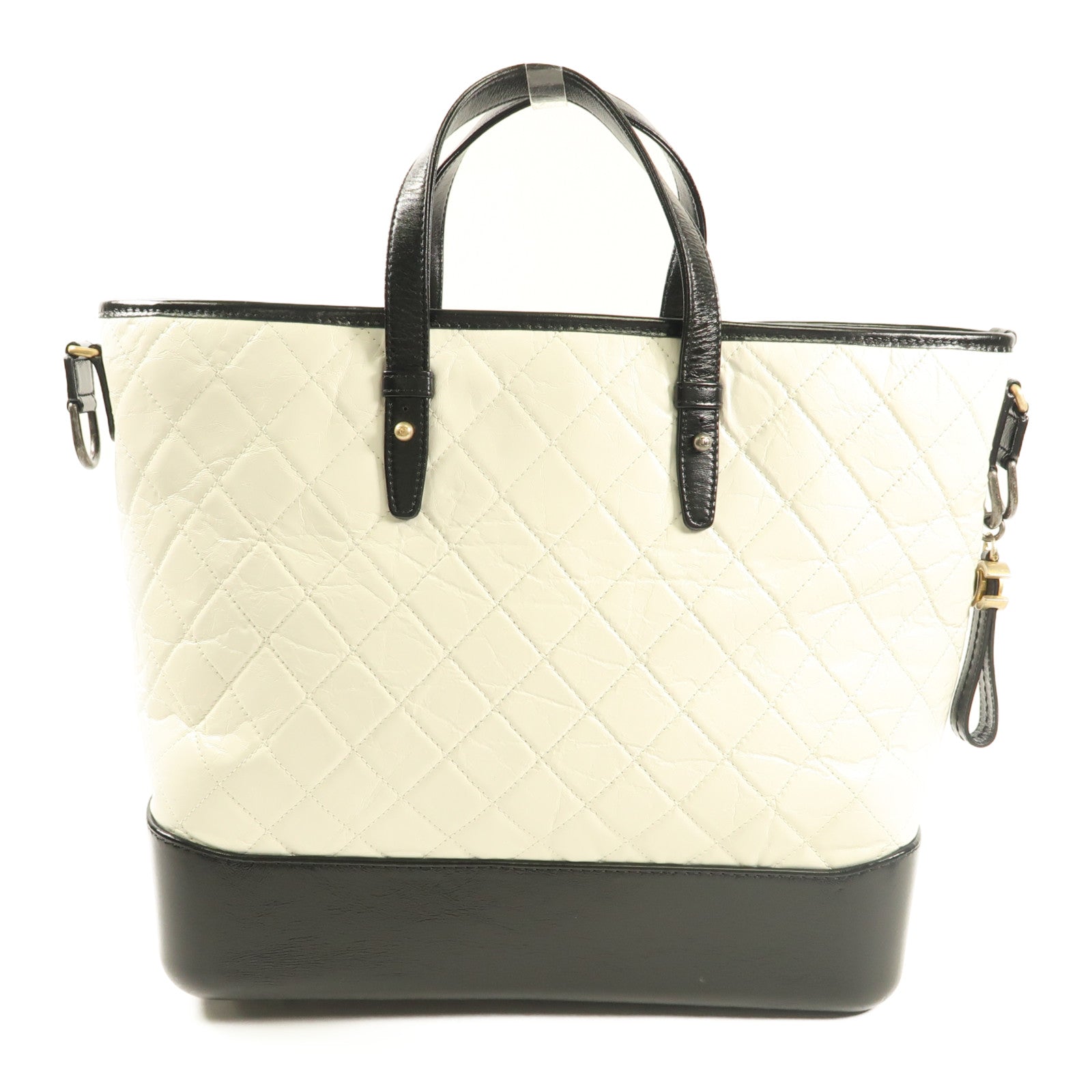 CHANEL 牛皮皮革Gabrielle銀扣/金扣手挽肩背兩用袋