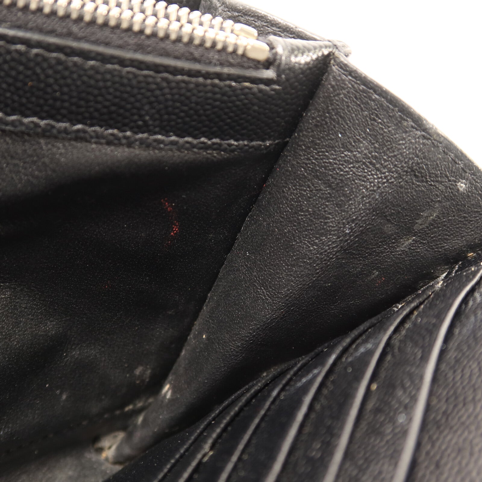 YVES SAINT LAURENT 牛皮皮革Shoulder Bag銀扣鏈帶肩背袋
