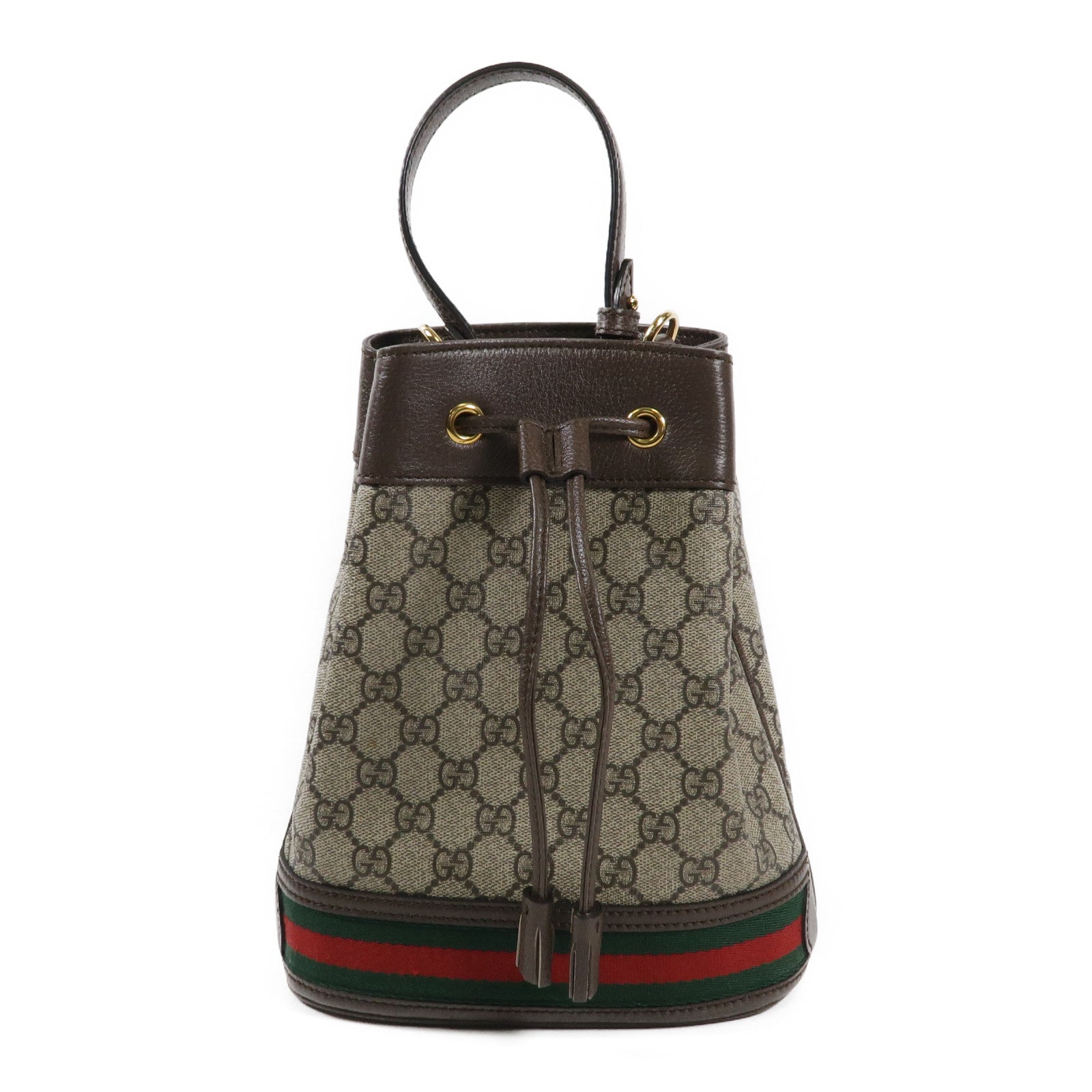 GUCCI 塗層帆布Ophidia GG Bucket Bag金扣肩背袋