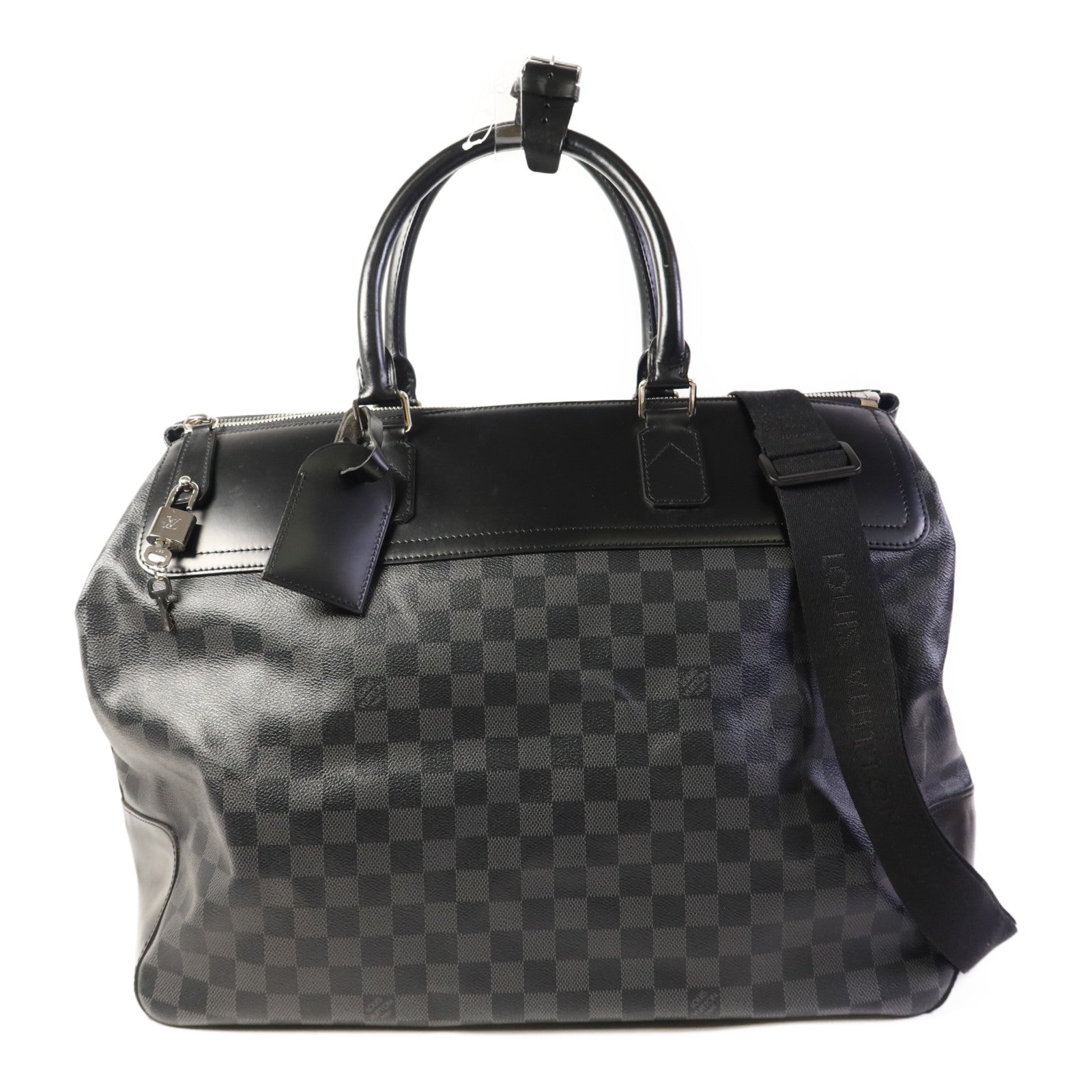 LOUIS VUITTON Damier Graphite Neo Greenwich銀扣手挽肩背兩用袋