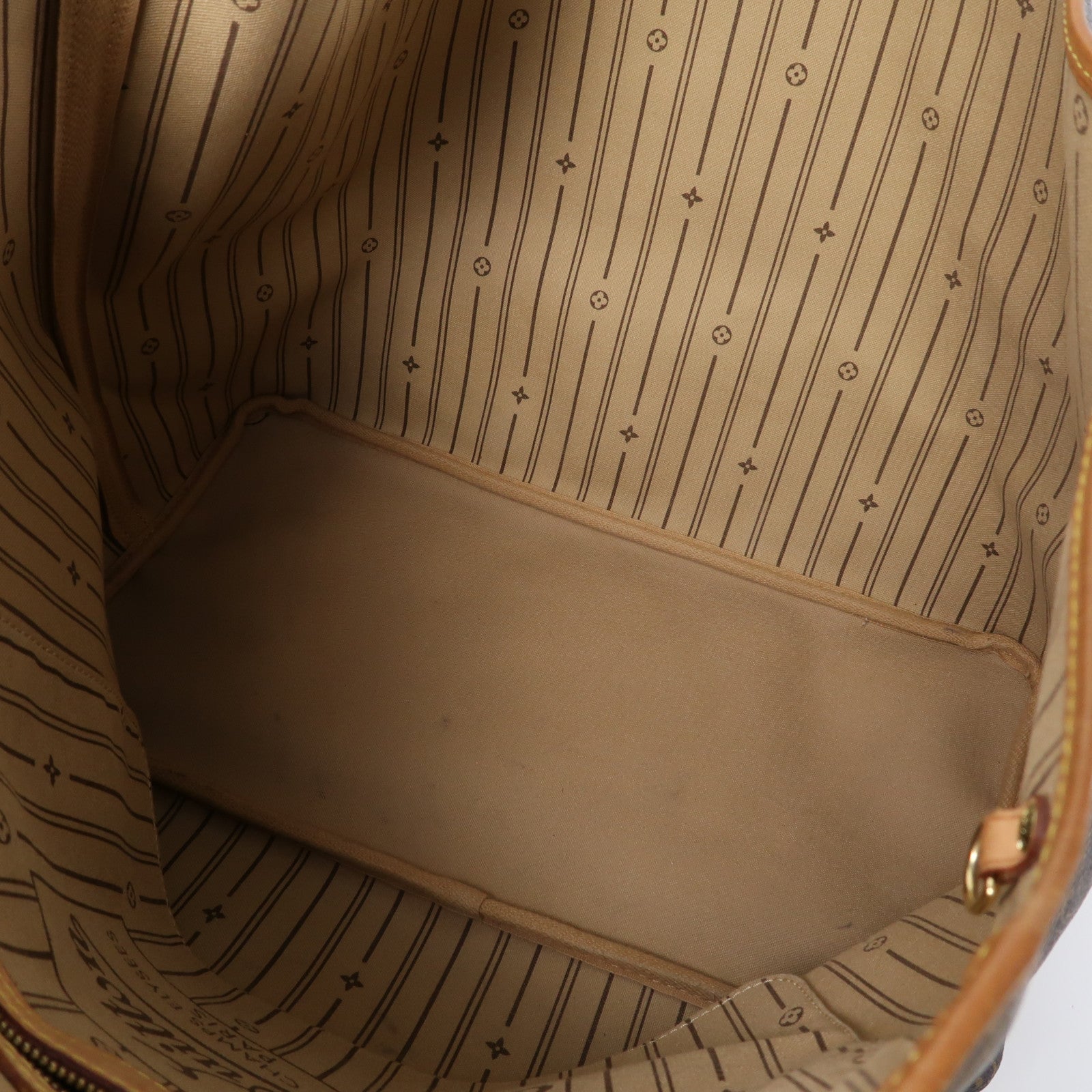 LOUIS VUITTON Monogram Neverfull GM金扣手挽袋啡色