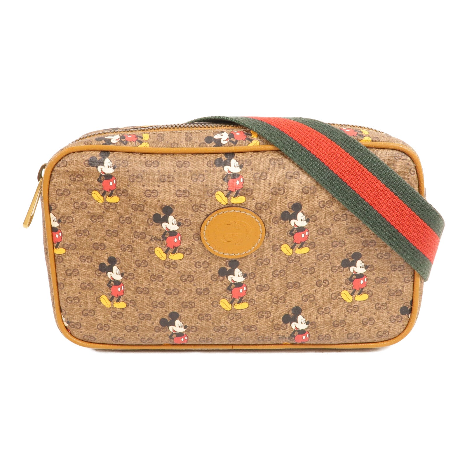 GUCCI 塗層帆布Disney Collab Mini GG Supreme腰包