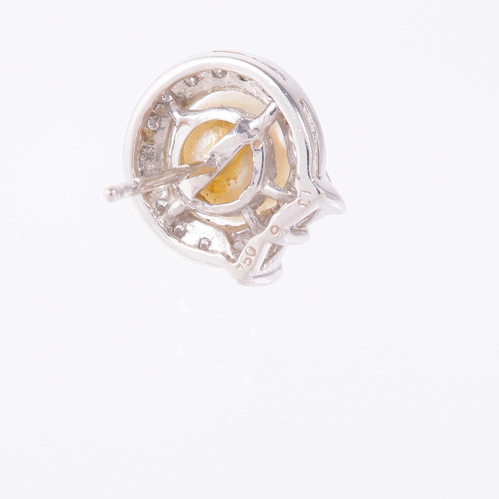JEWELRY 【激減優惠】18K白金Pearl/Diamond Earrings珍珠/鑽石耳環