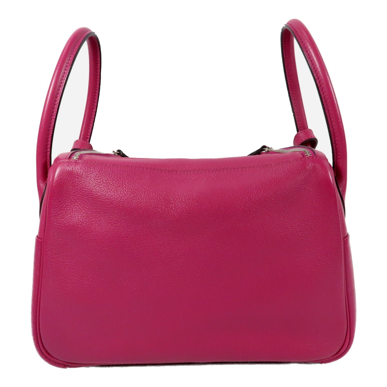 HERMES Evercolor皮革Lindy 26銀扣肩背袋Rose Purple