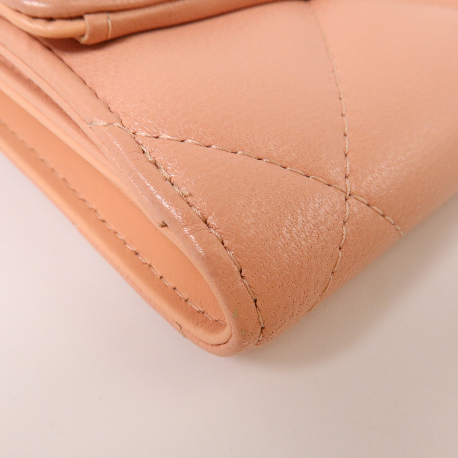 CHANEL 羊皮皮革Chanel 19 Small Flap Wallet金扣錢包