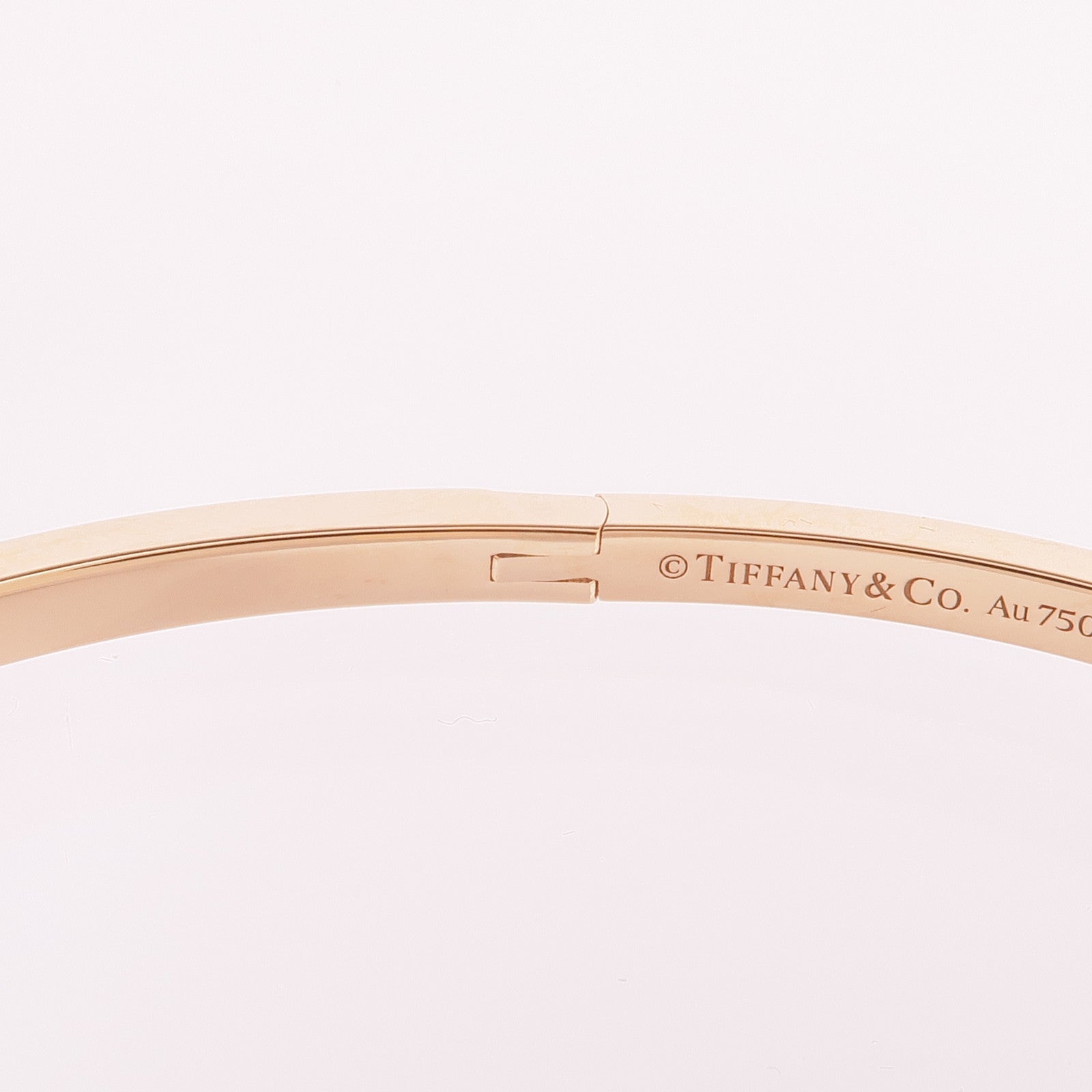 TIFFANY＆CO 18K玫瑰金T1 Narrow Hinged Bangle手鐲