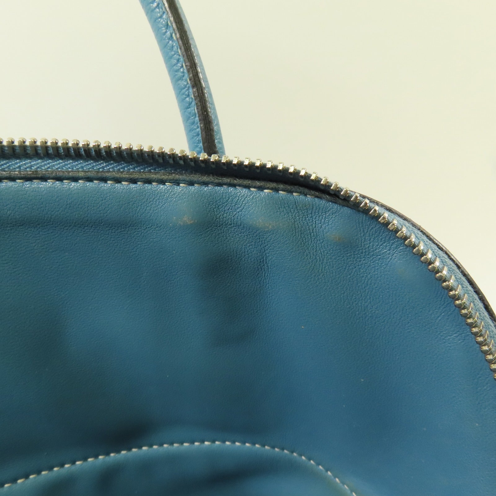 HERMES PHW Bolide 31 2way Shoulder Bag Clemence Leather Bleu Jean