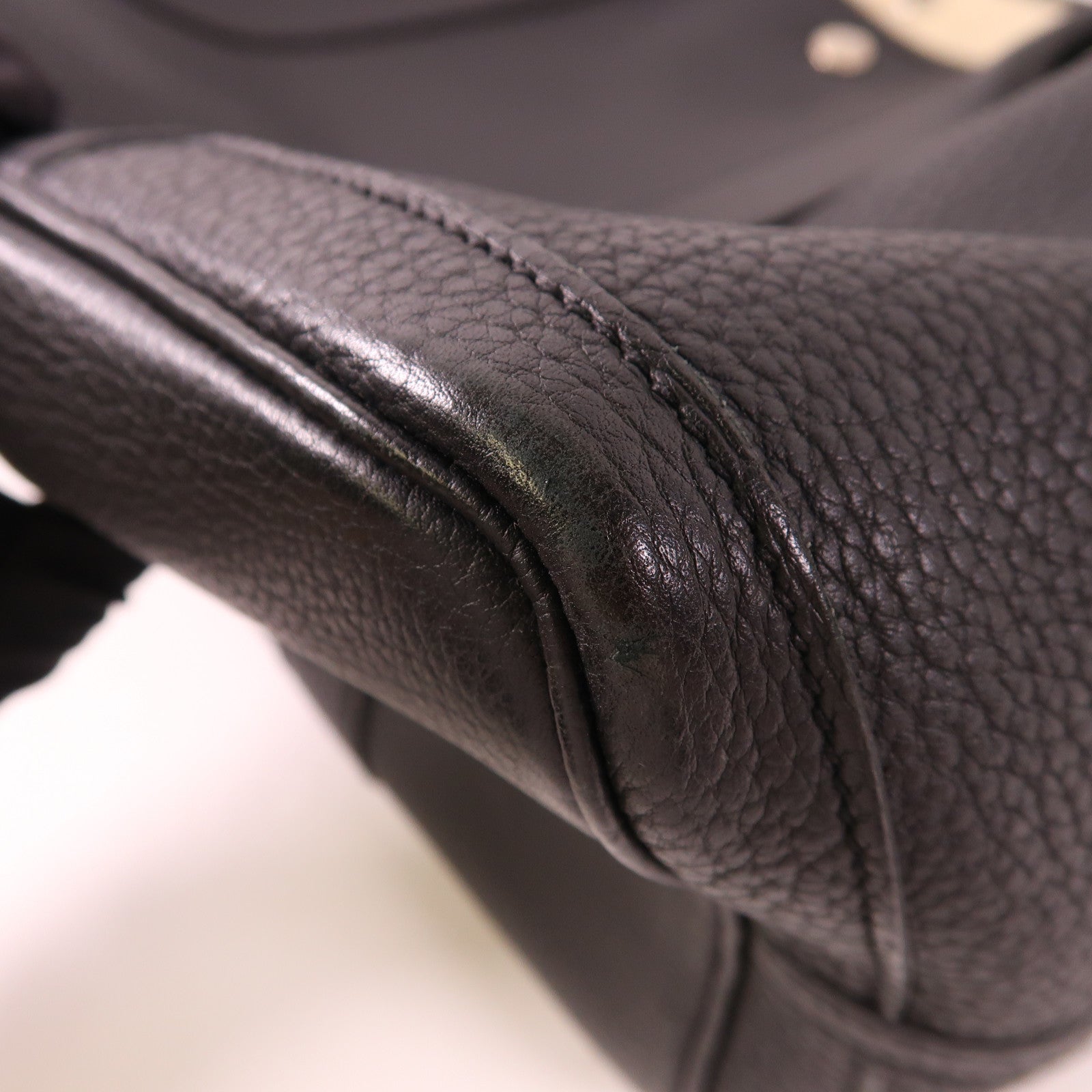 HERMES Negonda皮革Garden Party PM銀扣手挽袋89 Noir