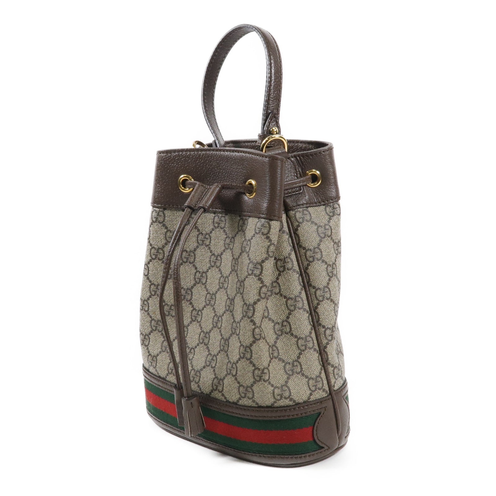 GUCCI 塗層帆布Ophidia GG Bucket Bag金扣肩背袋