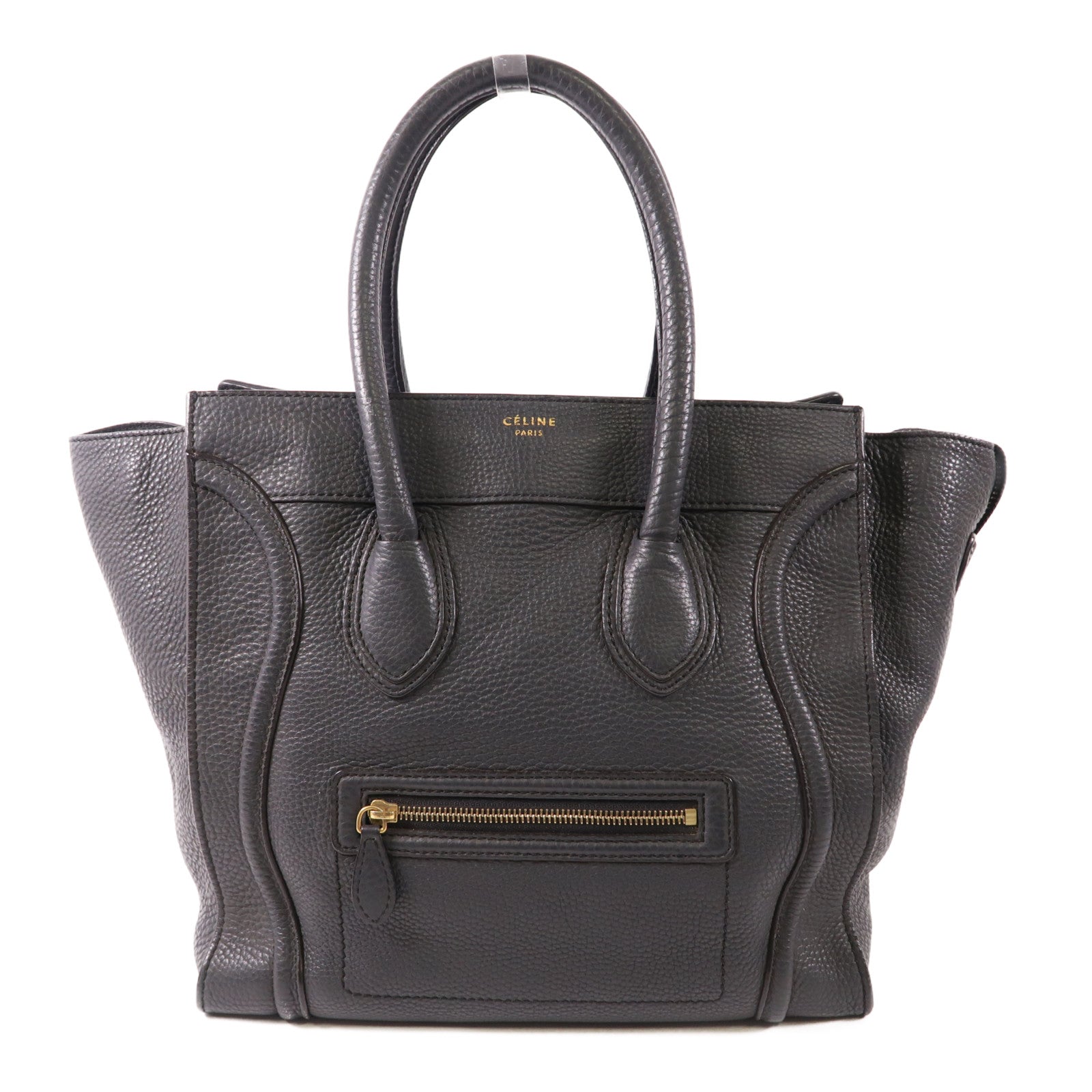 CELINE 牛皮皮革Mini Luggage金扣手挽袋