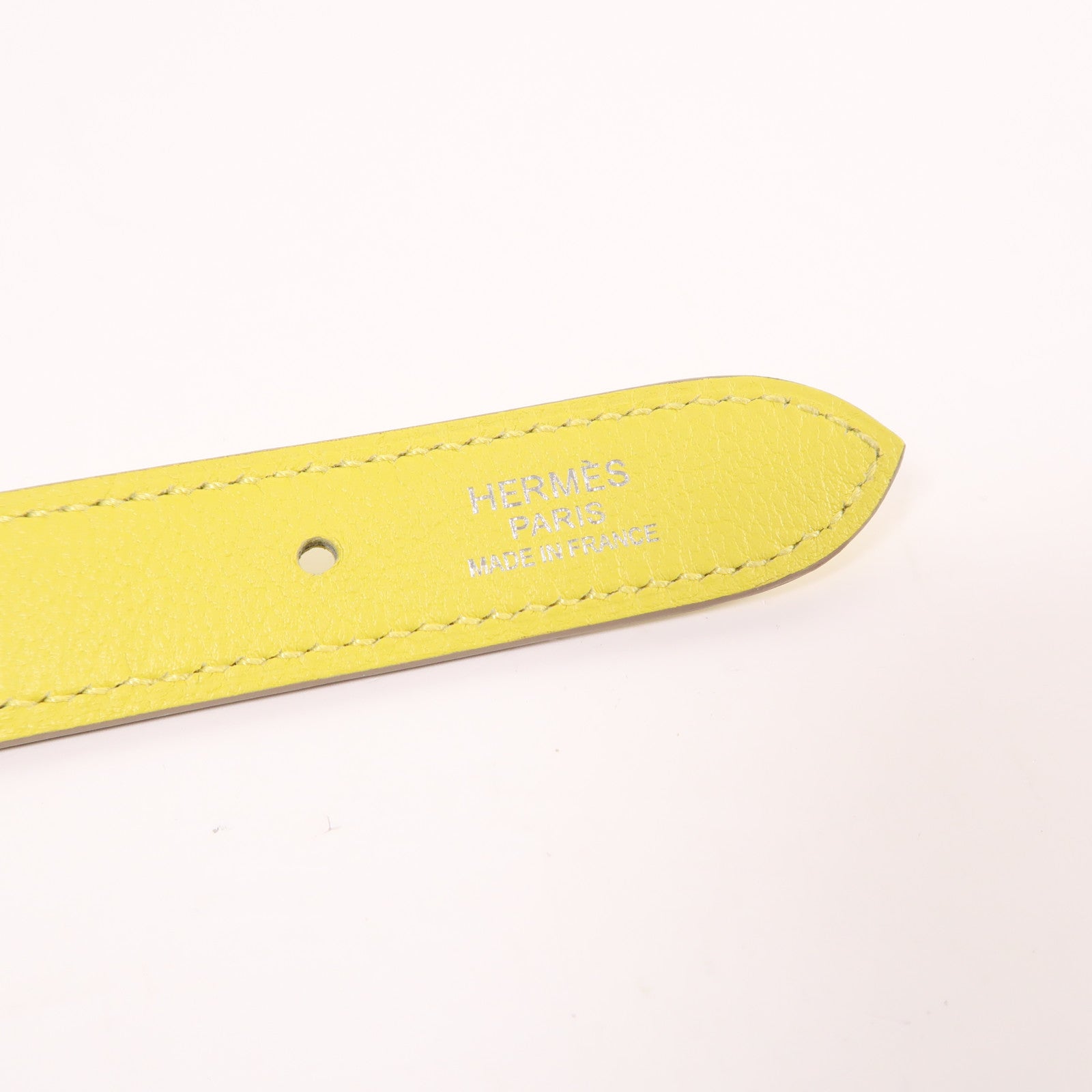 HERMES PHW Trim Duo 24 Shoulder Bag Swift Leather Lime