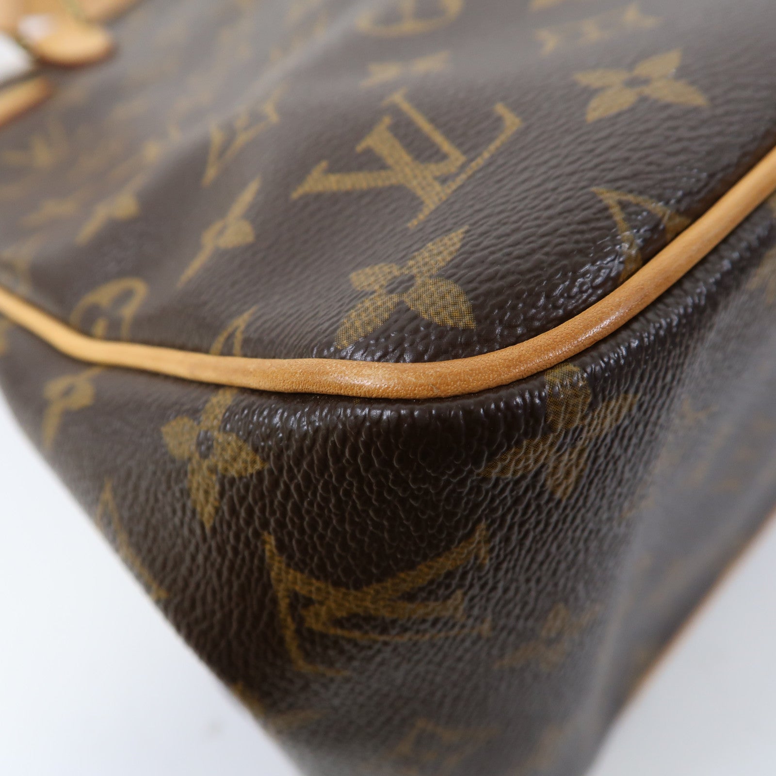 LOUIS VUITTON Monogram Batignolles Vertical金扣手挽袋啡色