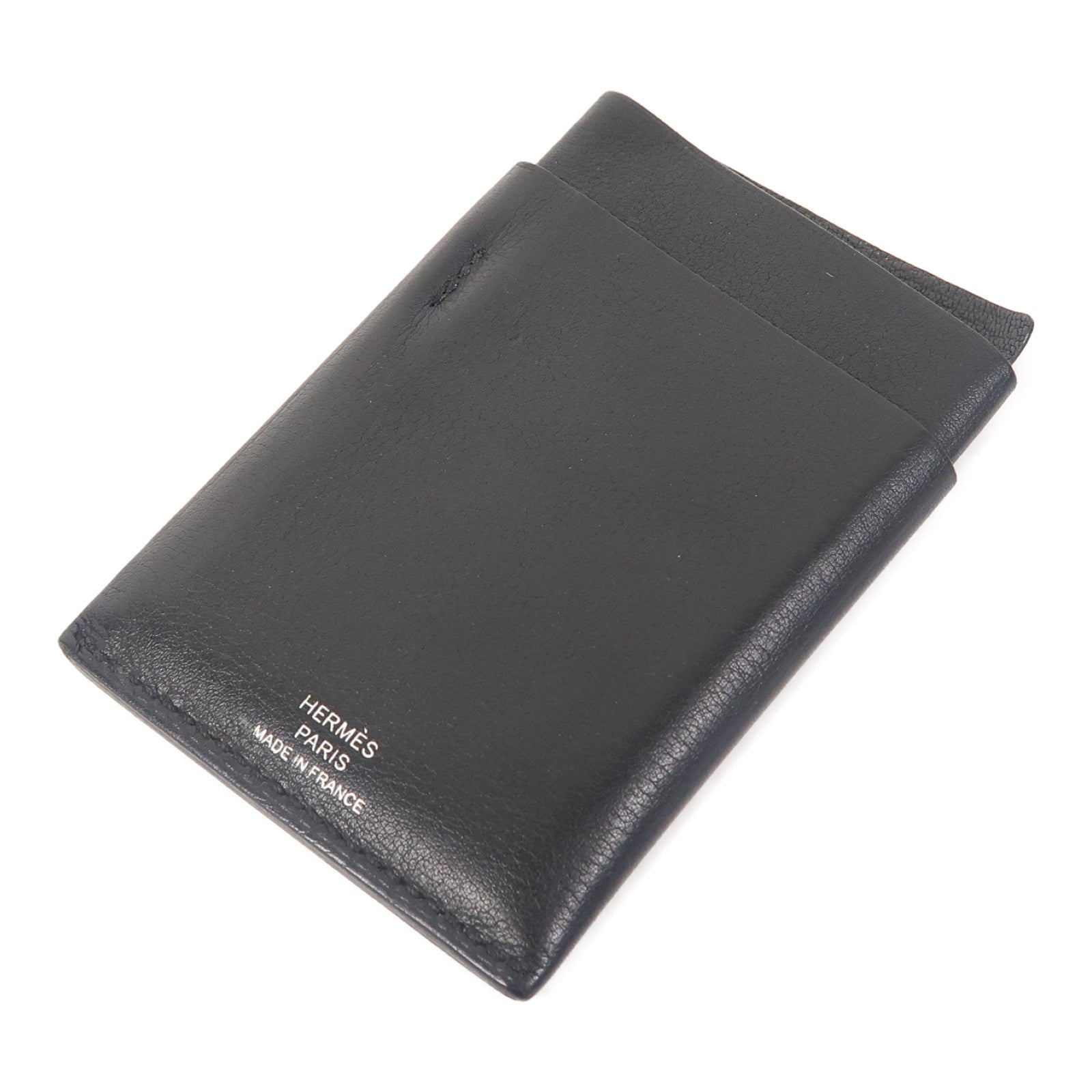 HERMES Swift皮革Porte-cartes Citadelle卡片套黑色