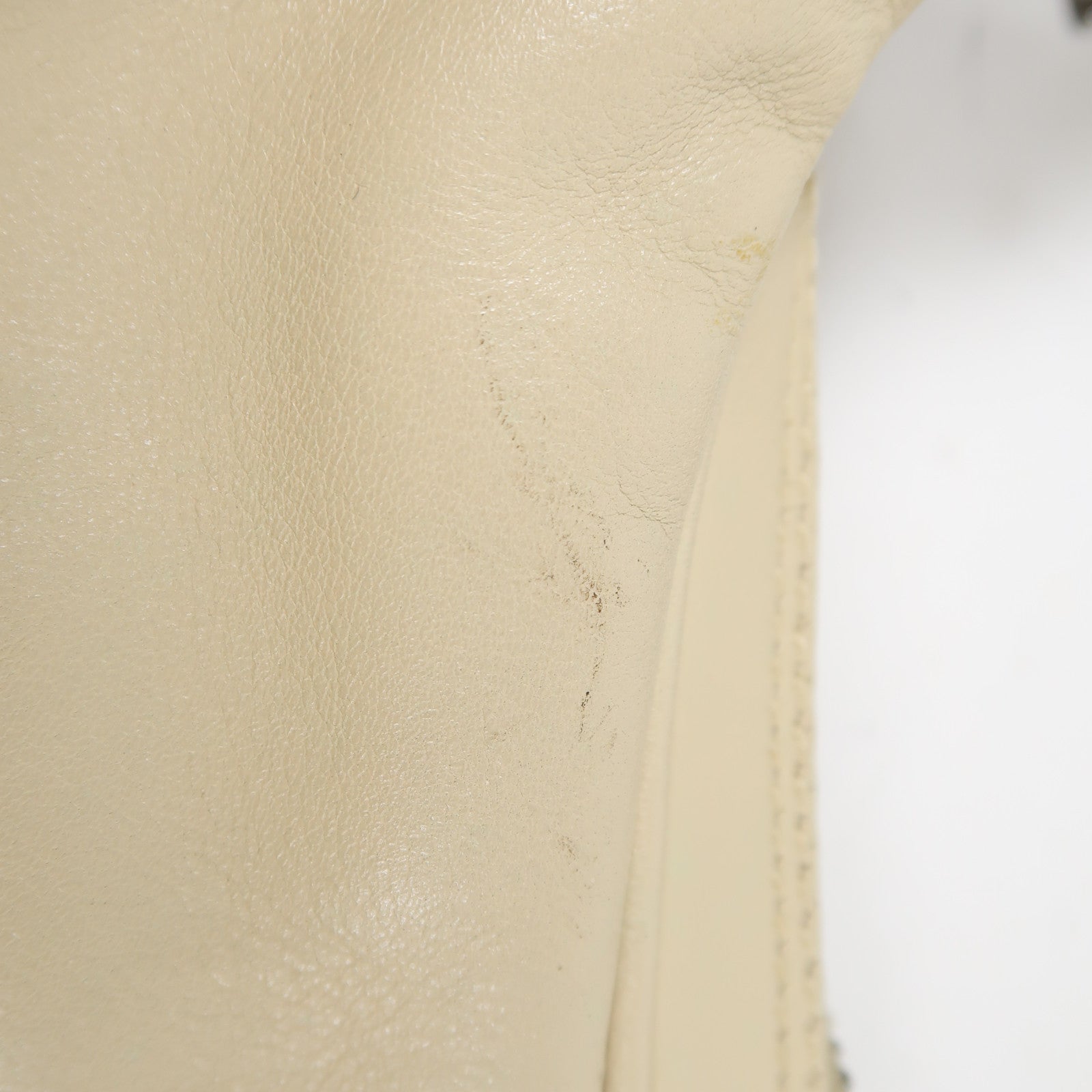 GUCCI 【激減優惠】牛皮皮革Shoulder Bag銀扣肩背袋米色