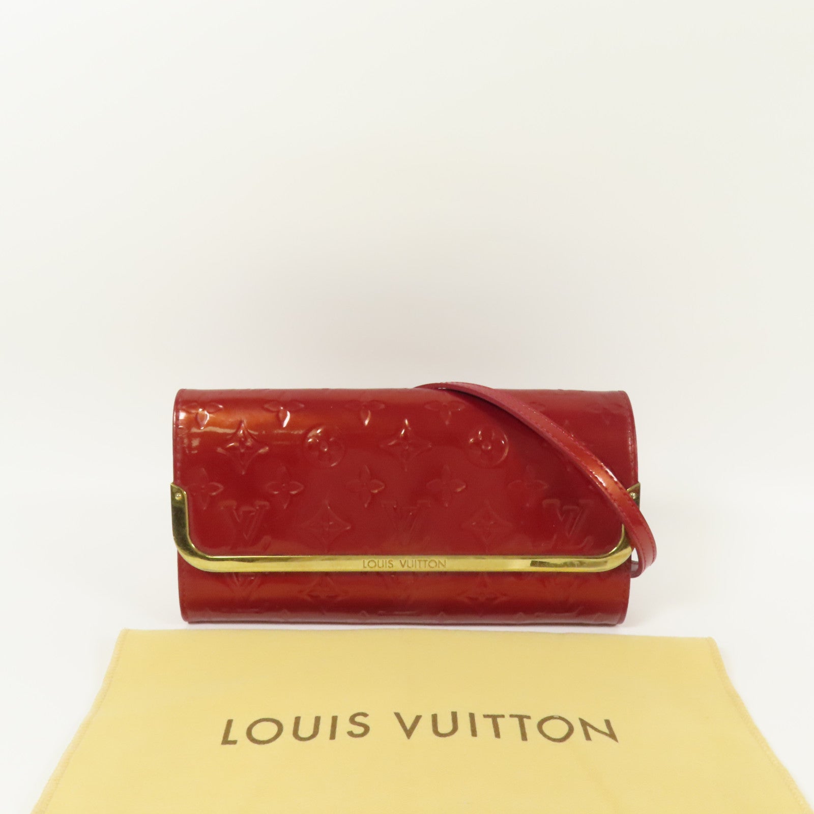 LOUIS VUITTON Monogram Vernis Rossmore MM金扣肩背袋